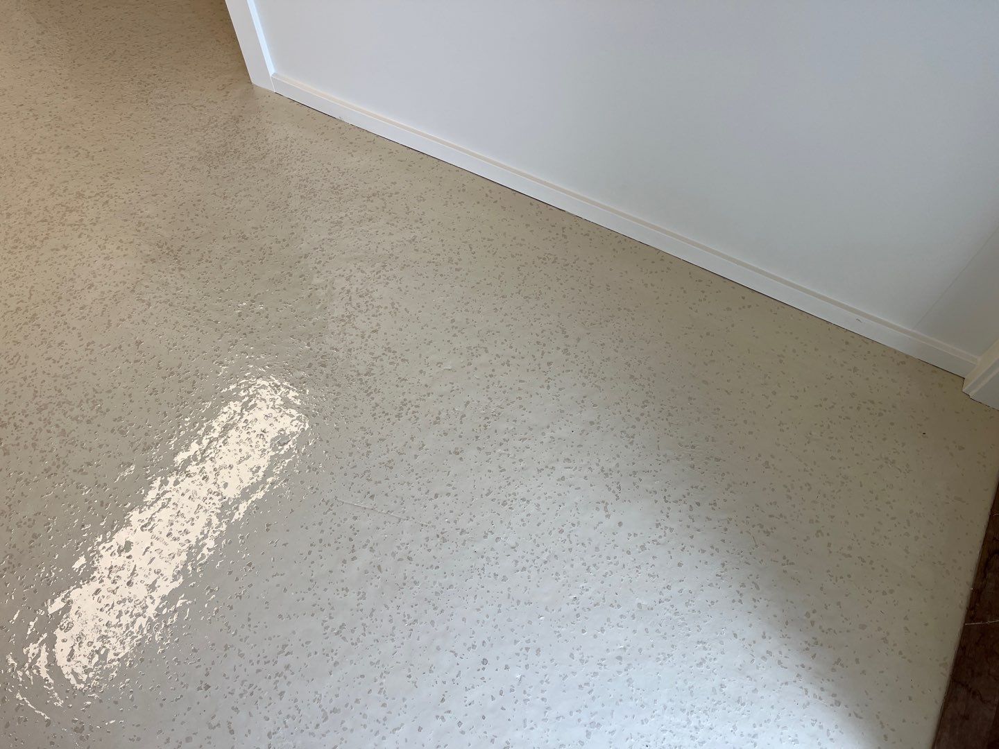 Luxury Home Concrete Floor - Epoxy & Flakes Finish - Stone Harbor, NJ by FreshCoat Works LLC