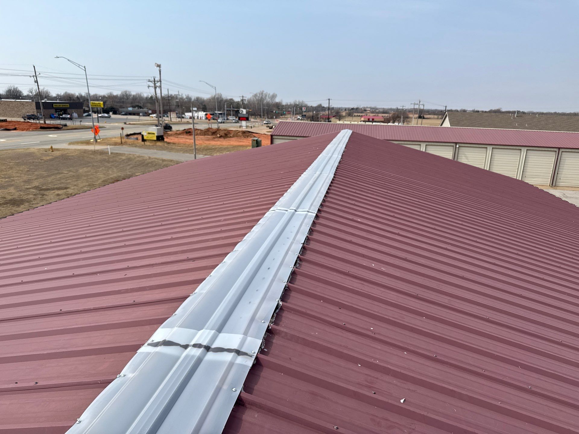 Metal Roof Repair and Skylight Replacement - ROWL CrossFit - Mustang, OK by 5Coat Roofing & Construction