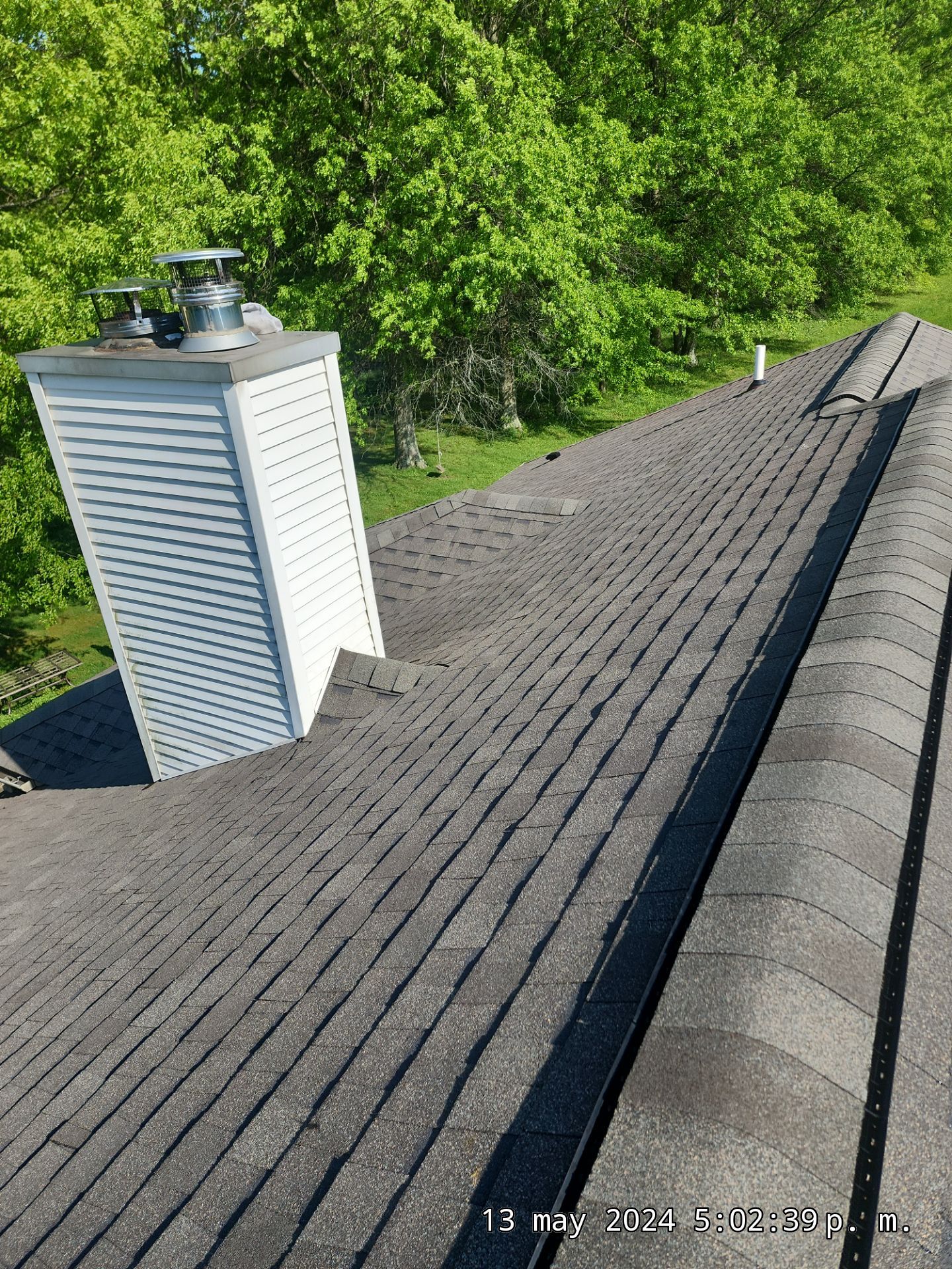 Atlas Pinnacle, Color, Weathered Wood, Drip Edge, Color, Royal Brown by Eagle Eye Roofing
