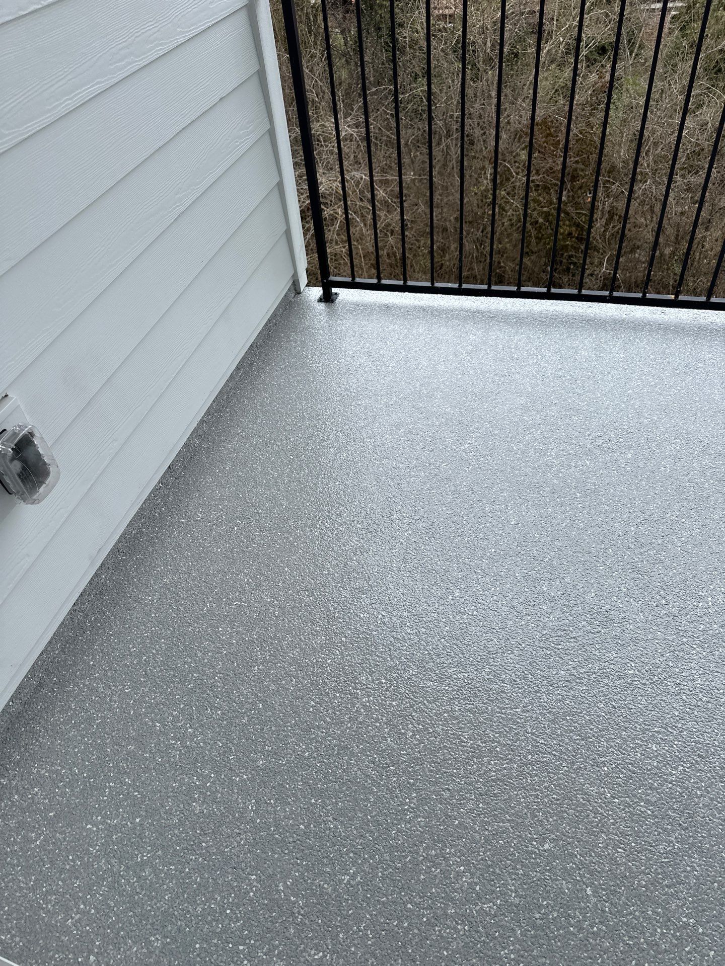 Patio Floor Coating using Custom Color by My Garage Floor Guys