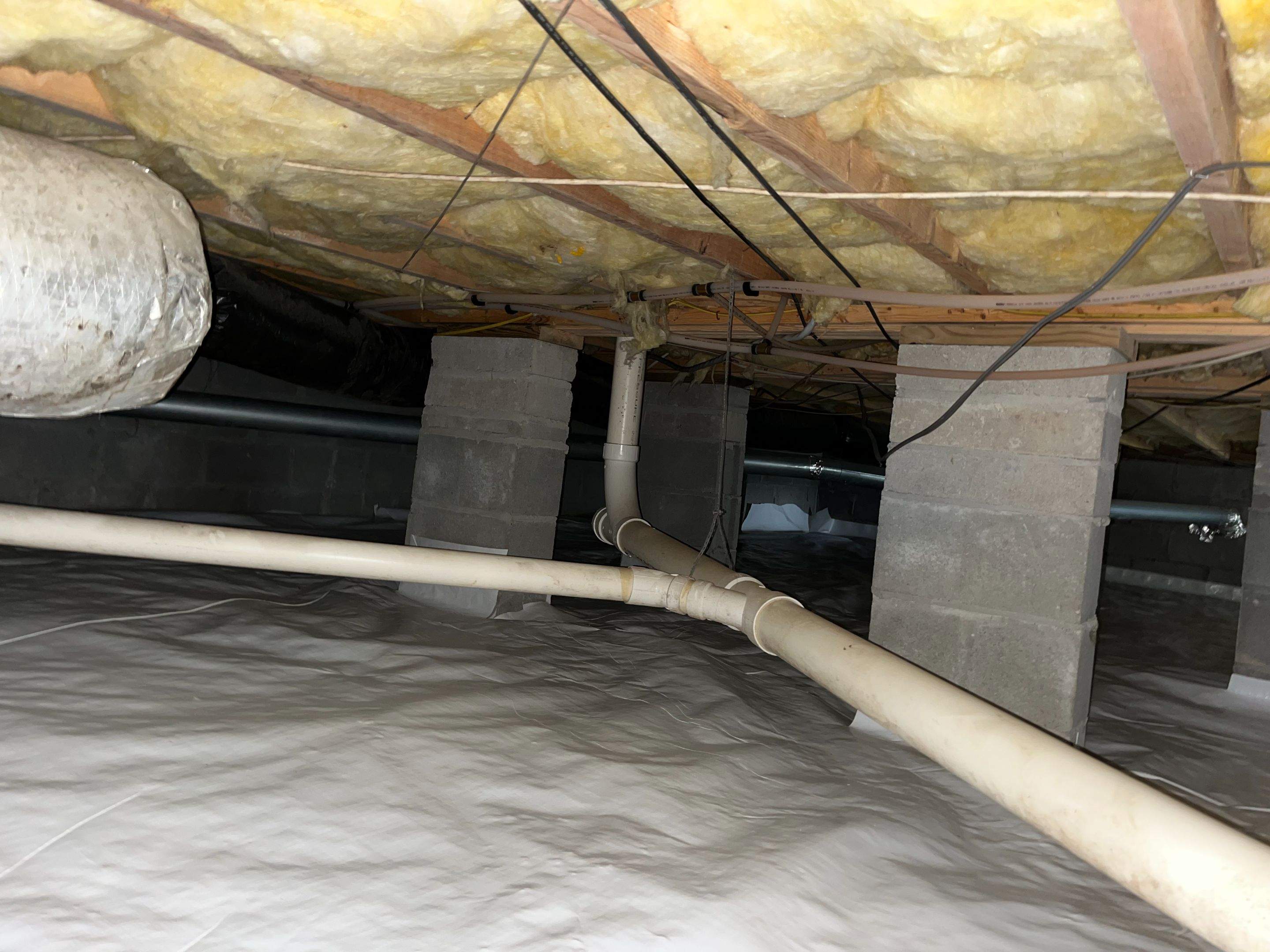 Dehumidifier and Moisture Barrier Install using 14Mil Moisture Barrier by Impact Crawlspace