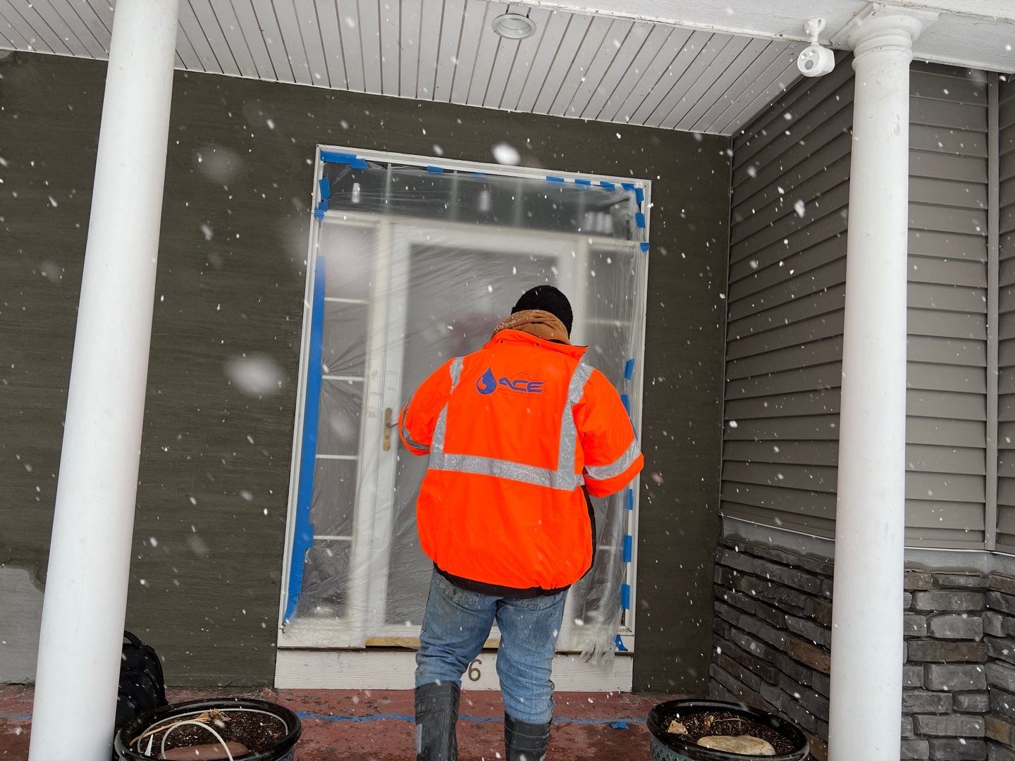 Masonry Veneer Stone Installation by ACE Waterproofing & Basement Solutions