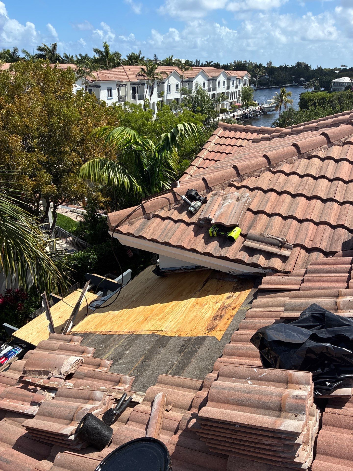 Tile Roof Repair and Structural Wood Replacement in Boynton Beach by Aastro Roofing