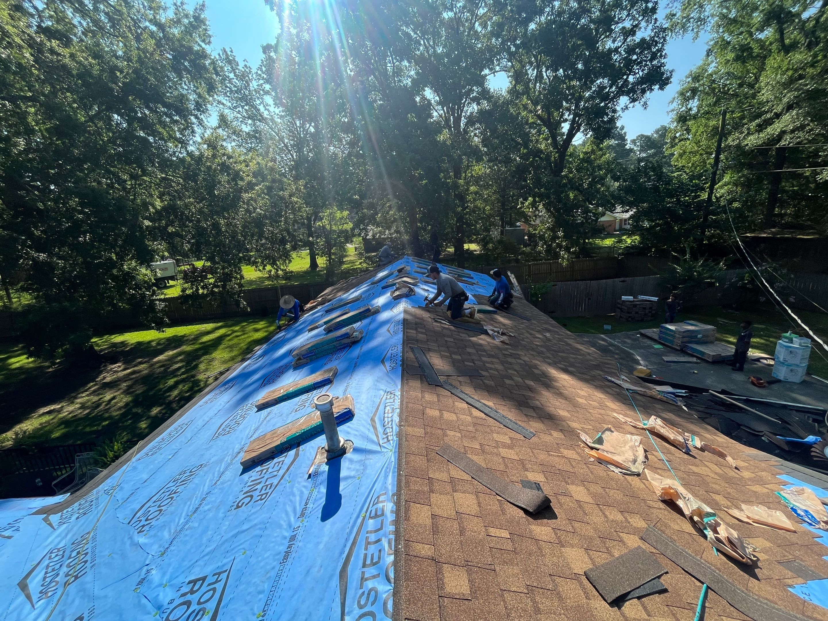 Storm Restoration Reroof: 25 Year 3-Tab Shingle by Hostetler Roofing
