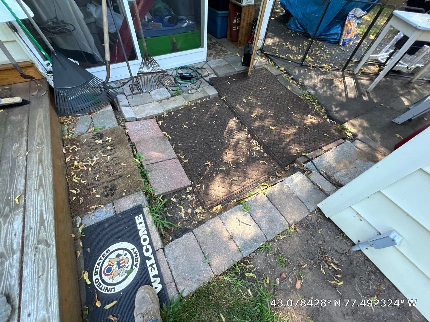 Oxford slate stamped patio  by NG Masonry & Construction LLC