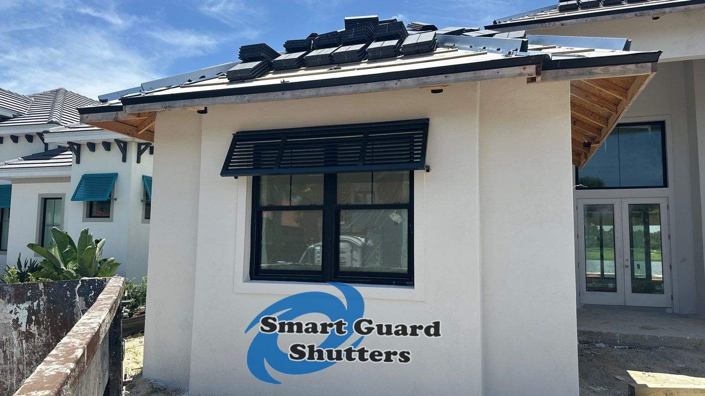 Decorative Bahamas in Black Gray by Smart Guard Shutters