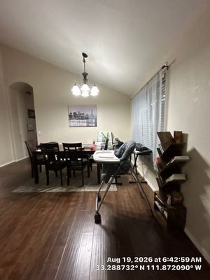 Modern Dining Room Flooring and Lighting Upgrade in Chandler
