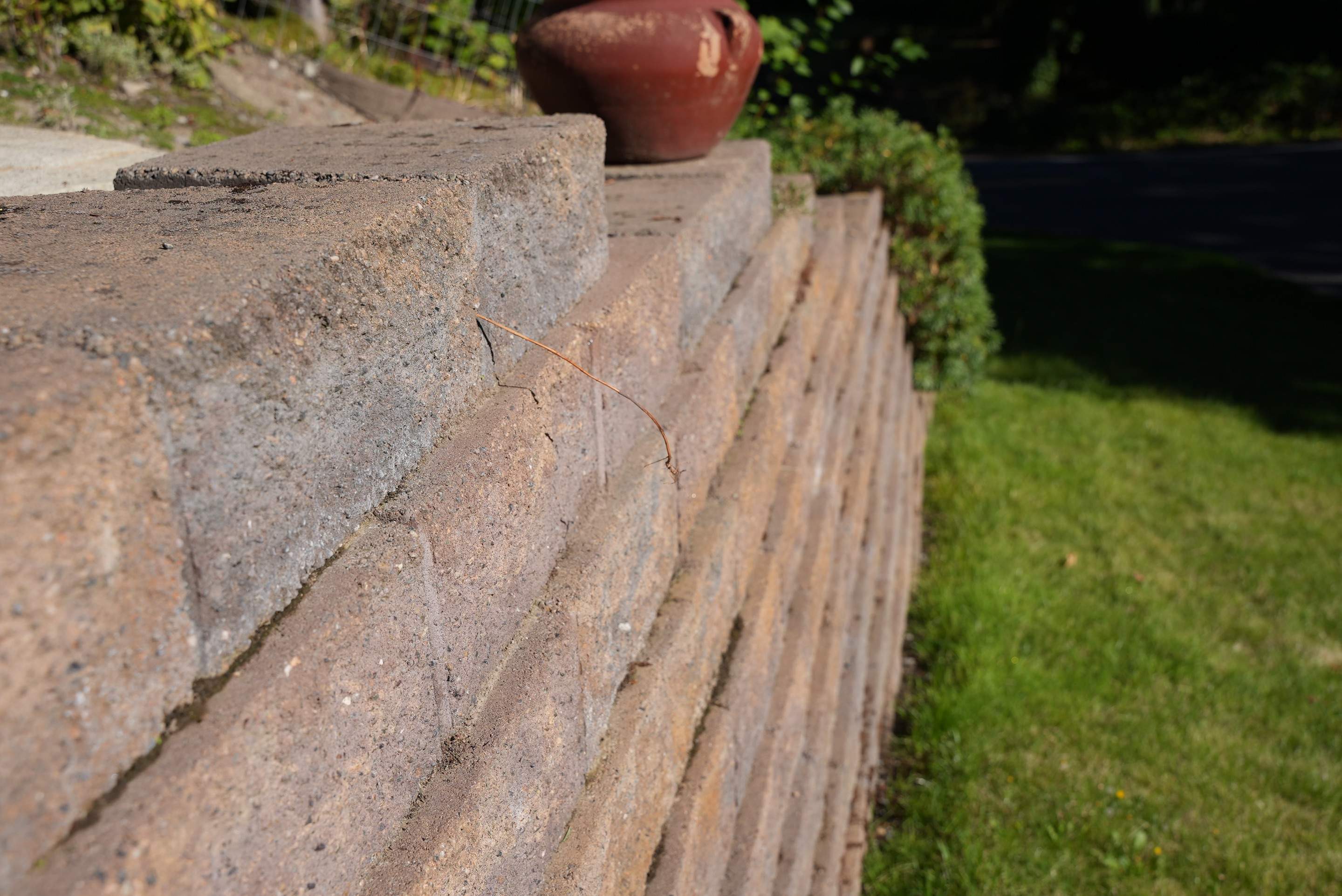 Mehta | Tiled Driveway with Sealer & Retaining Wall  by Jireh Asphalt & Concrete Inc 