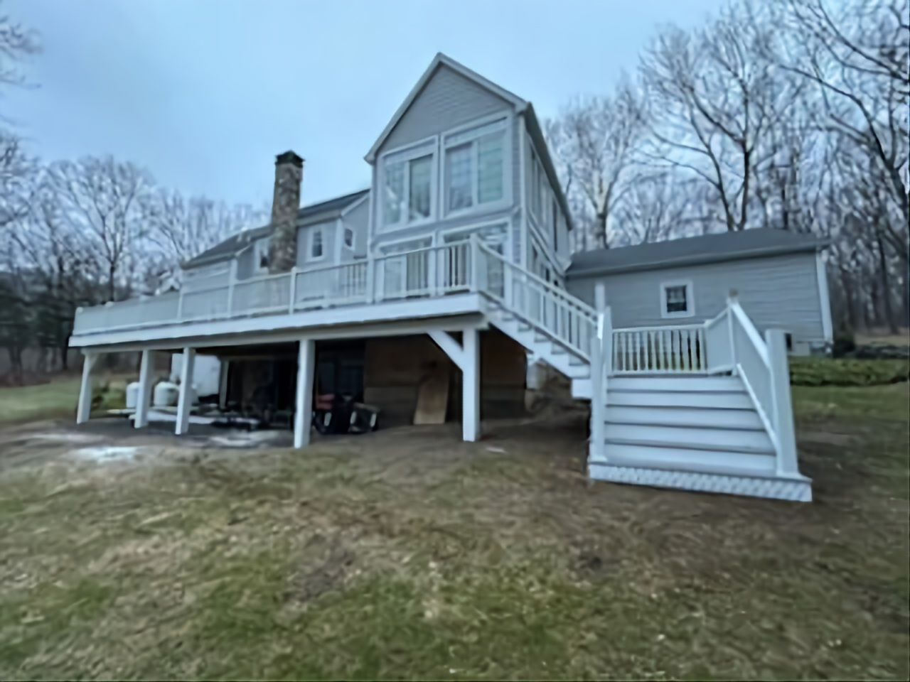 New Front and Back Trex Deck In Lineage color Rainier by DiGiorgi Roofing and Siding Inc