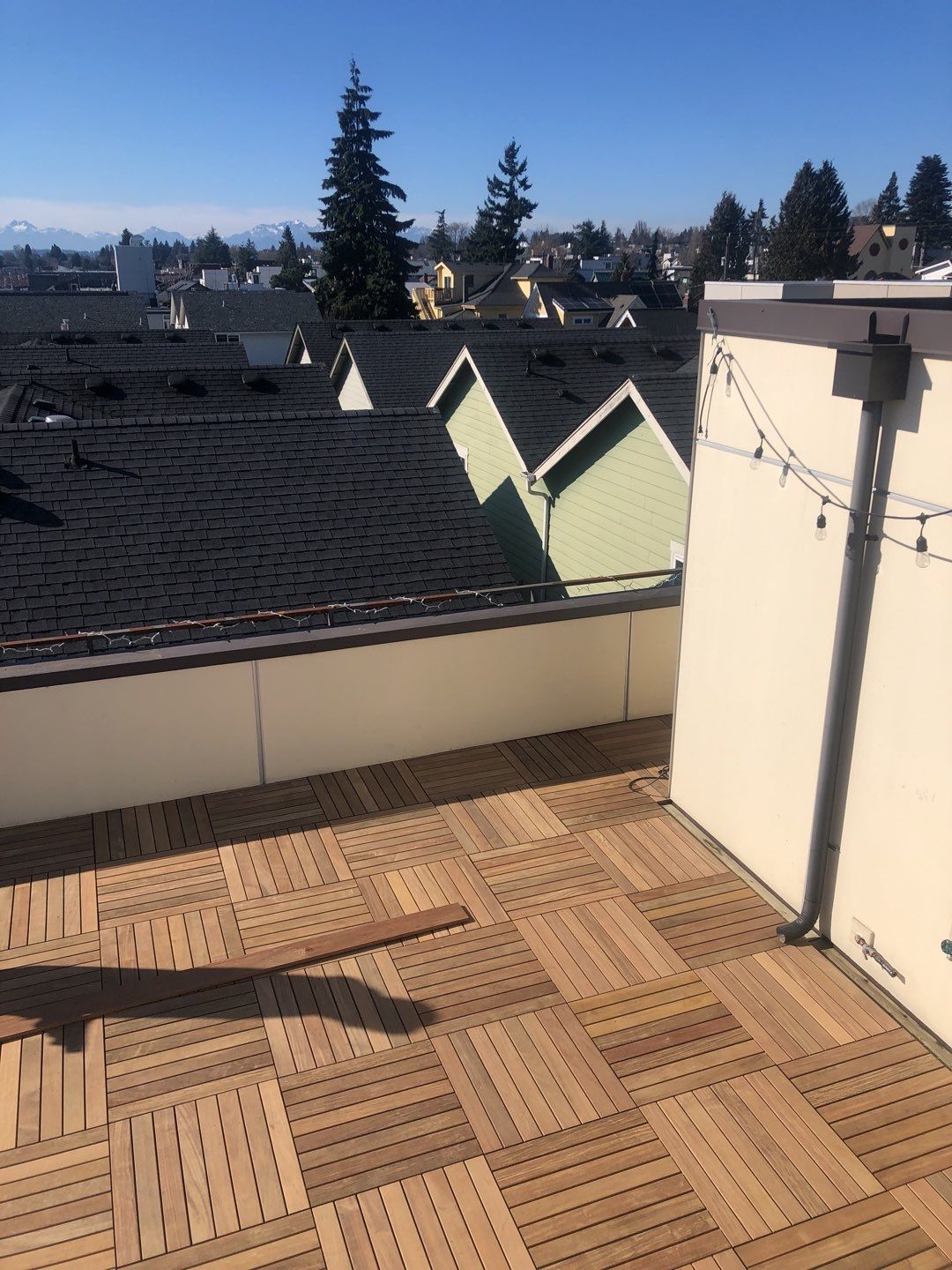 Ballard Rooftop Deck using IPE Tiles by Alki deck builders
