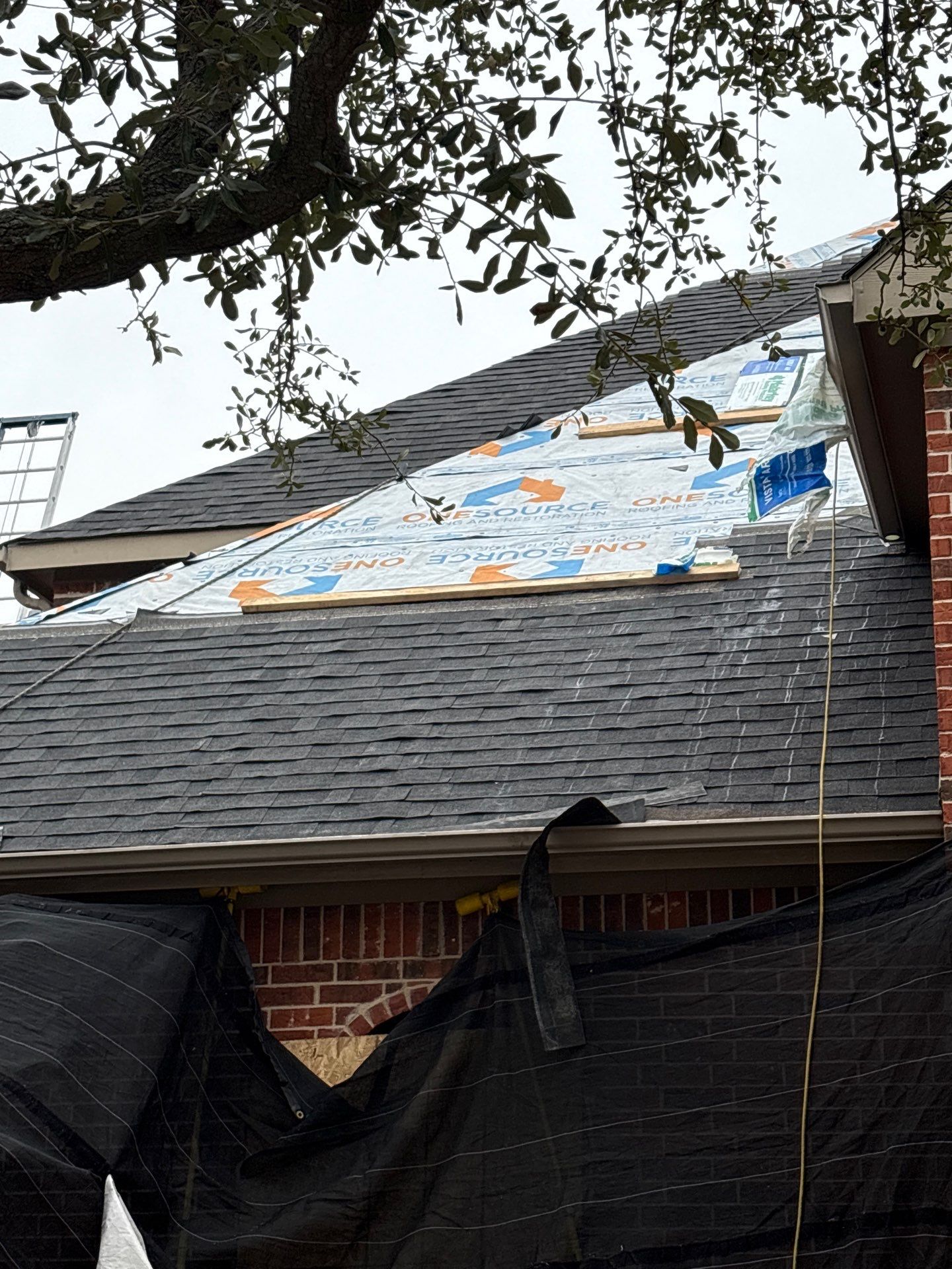 Residential Roofing Installation using Malarkey Vista Brilliant Black by OneSource Roofing and Restoration