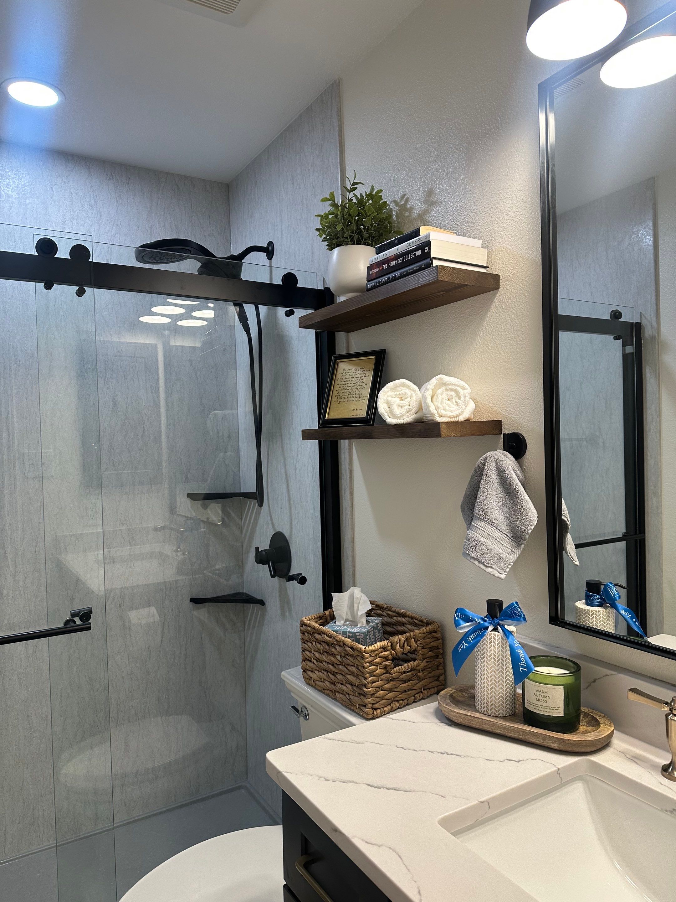 Thousand Oaks Tub-to-Shower Conversion Bathroom Remodel by Legacy Bath and Kitchen