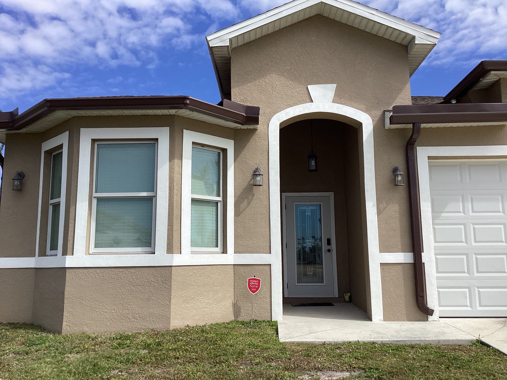 Royal Brown Seamless Gutters in Cape Coral FL by Gutter Professors
