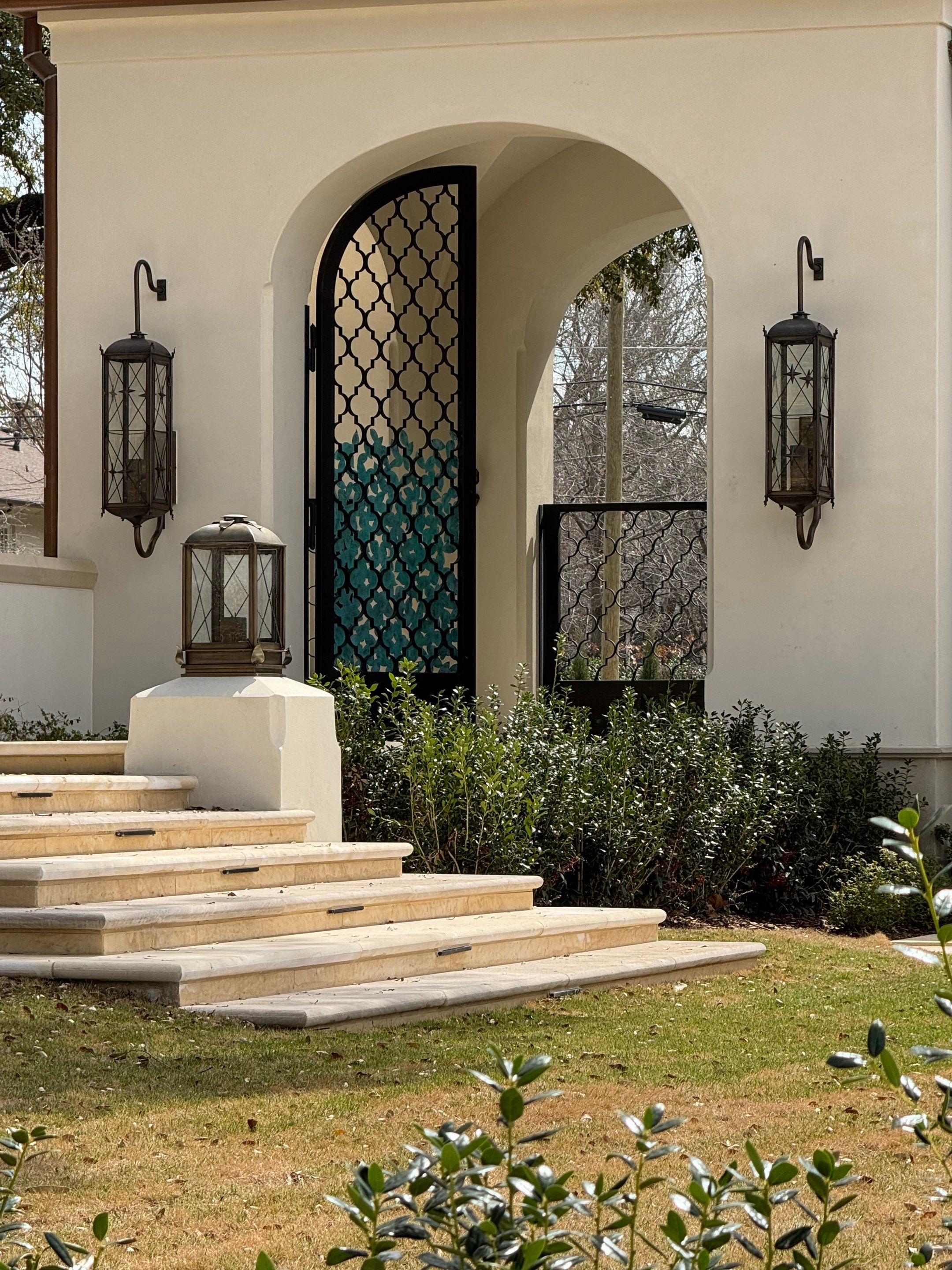 Custom Bronze Lantern and Outdoor Lighting Installation in Dallas by Solara Custom Living