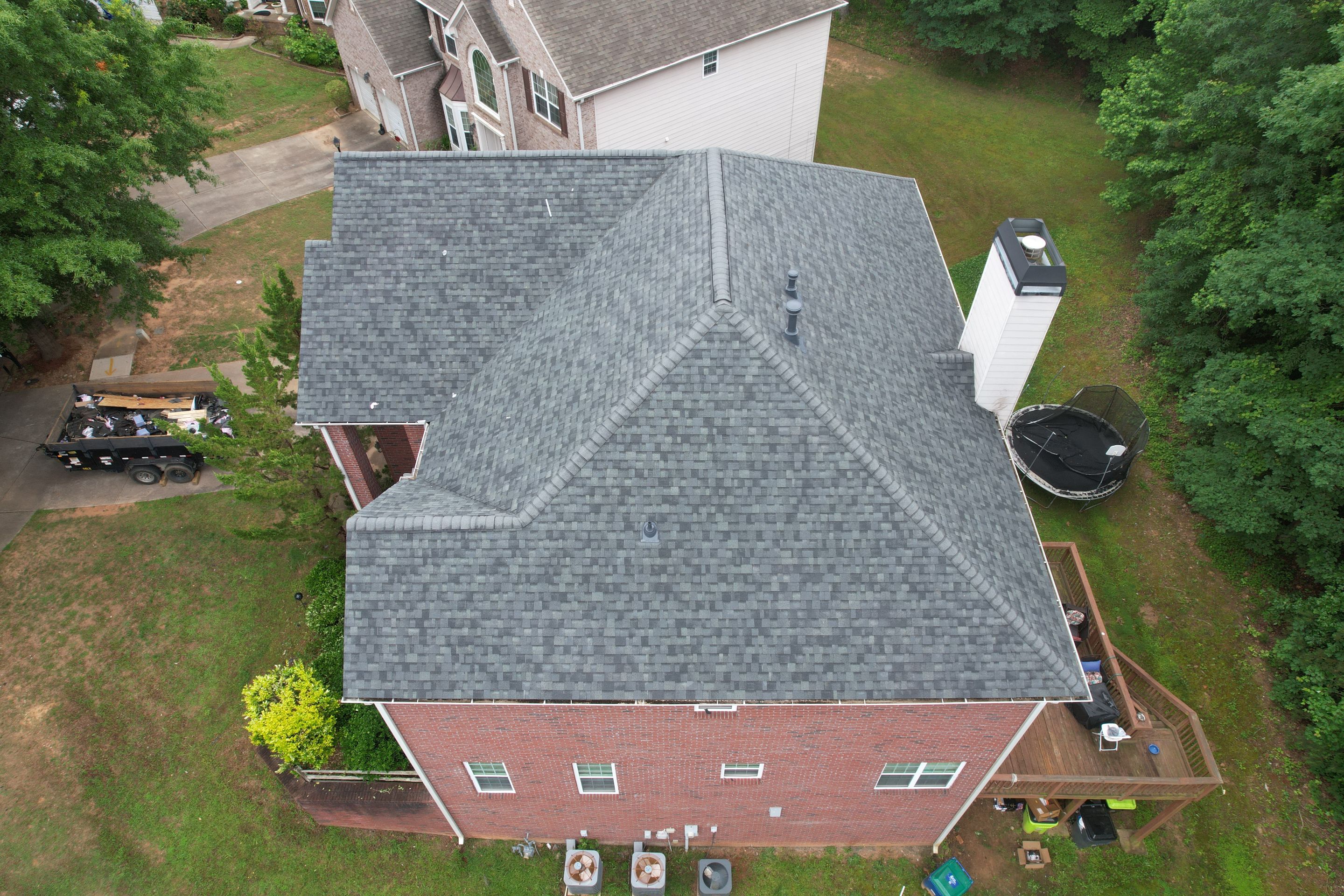 Residential Roof Replacement using Owens Corning Estate Gray by Inspector Roofing and Restoration