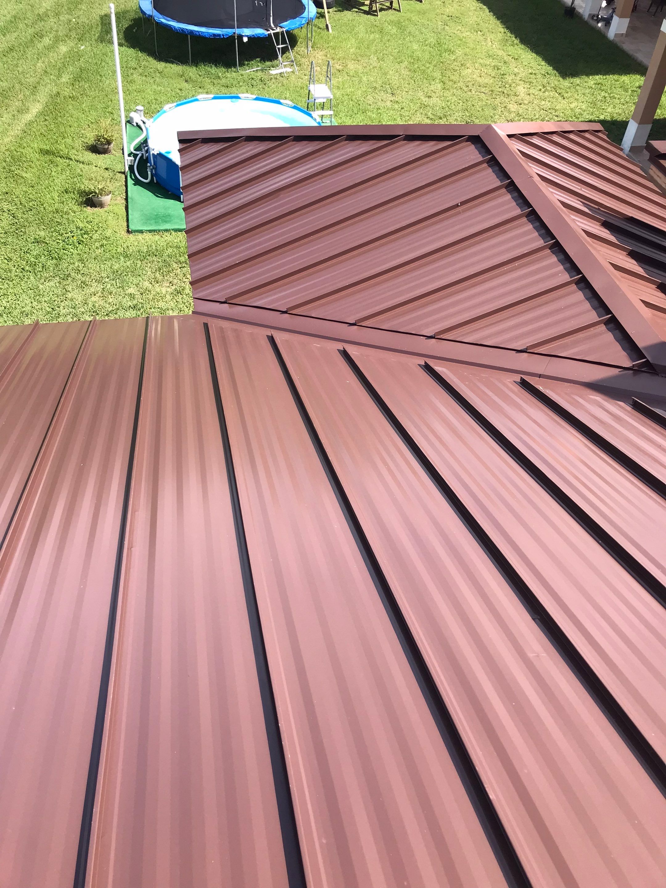 Metal Roof - Galvalume - Mansard Brown by Istueta Roofing