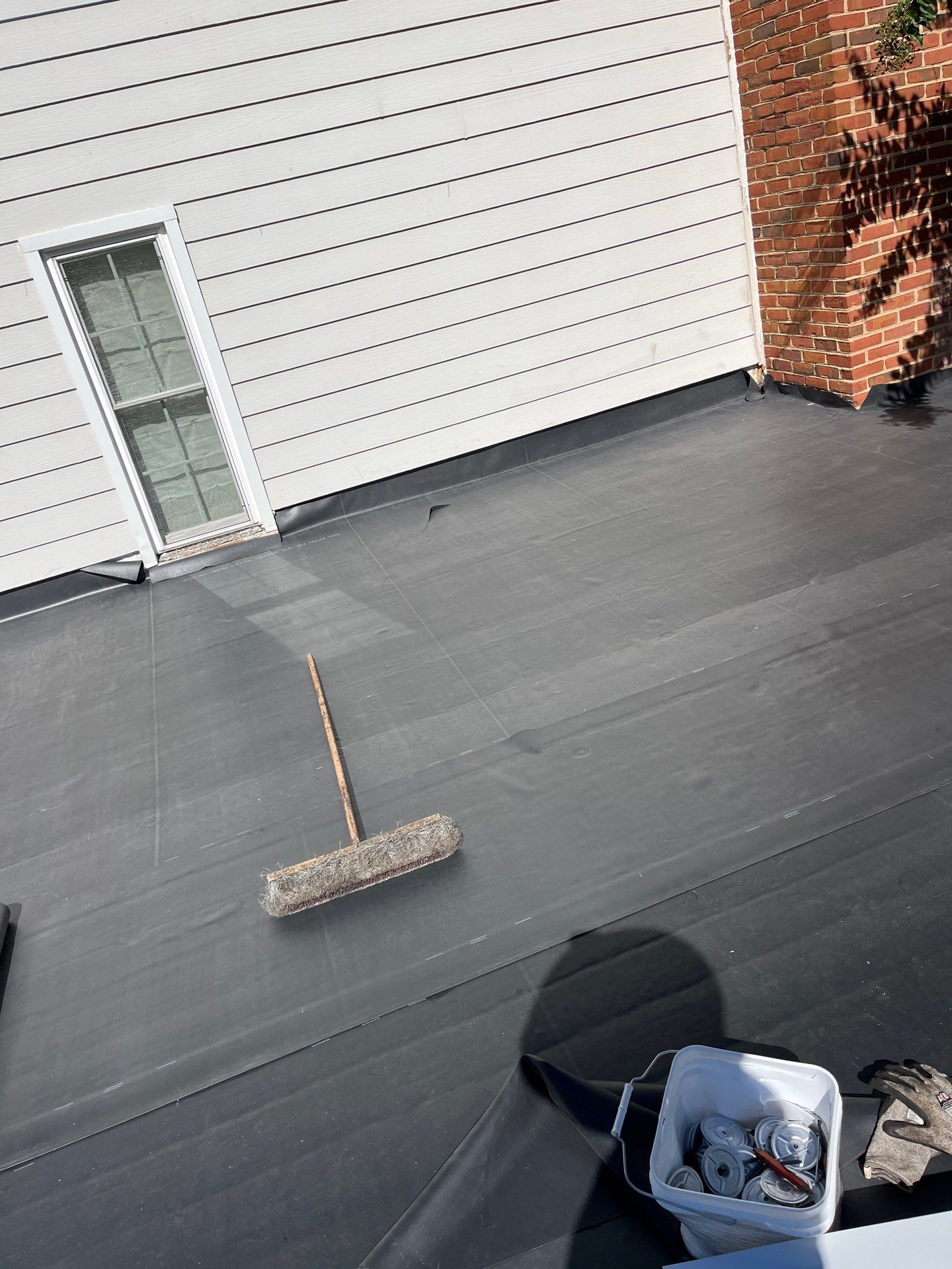 McLean - Residential Flat Roof Replacement with Carlisle Syntec EPDM by RM Banning, Inc.
