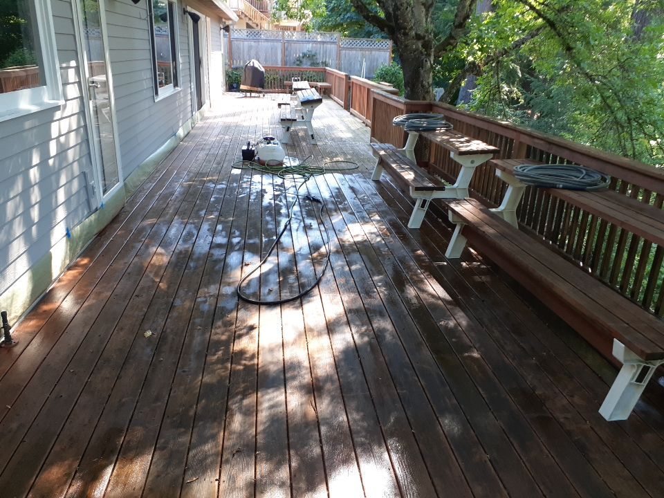 Deck Restoration using Armstrong-Clark Semi-Transparent Cedar 97229 by Paul Schopp