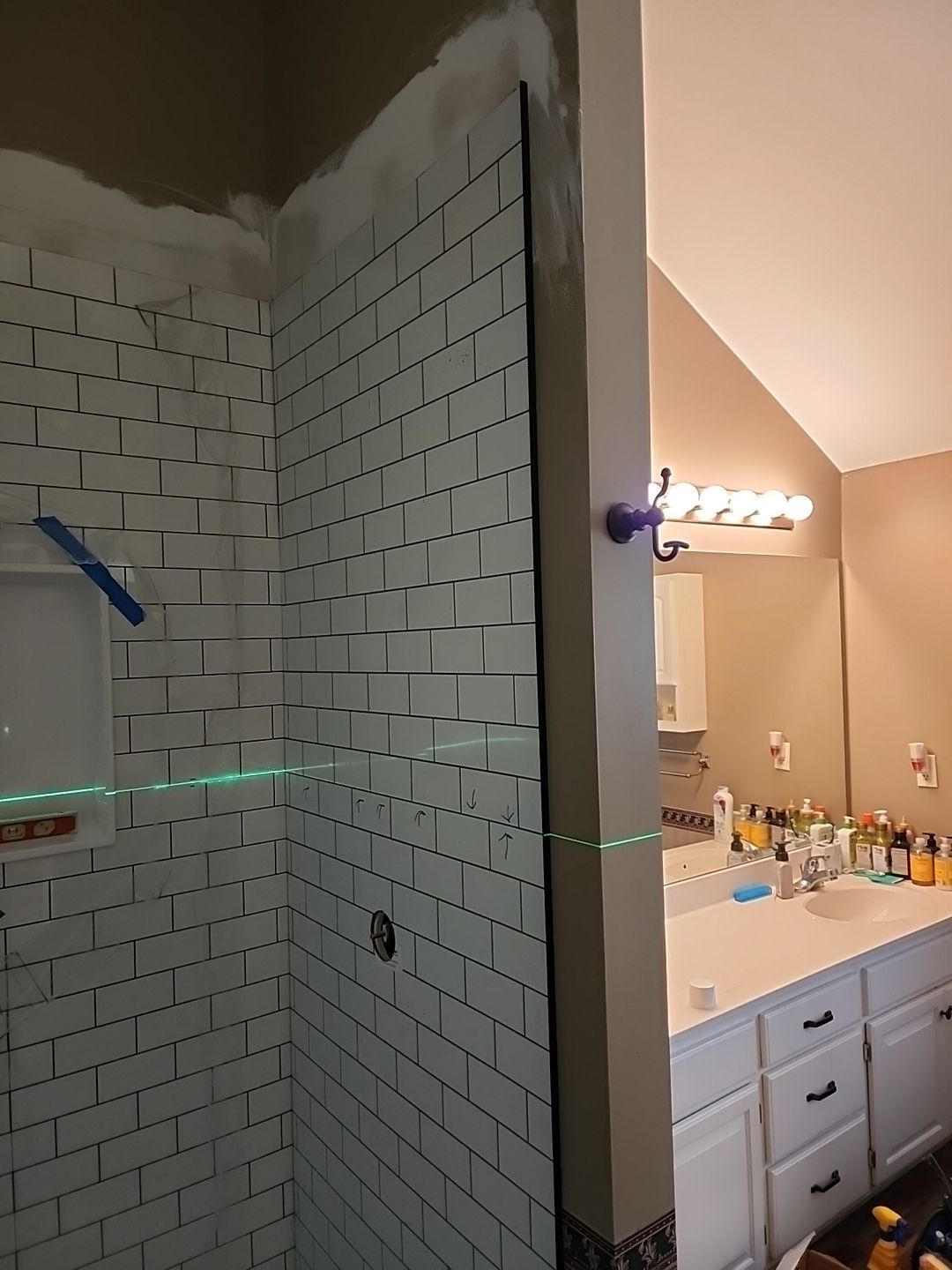 We did the shower and the cabinets by The Shower Company