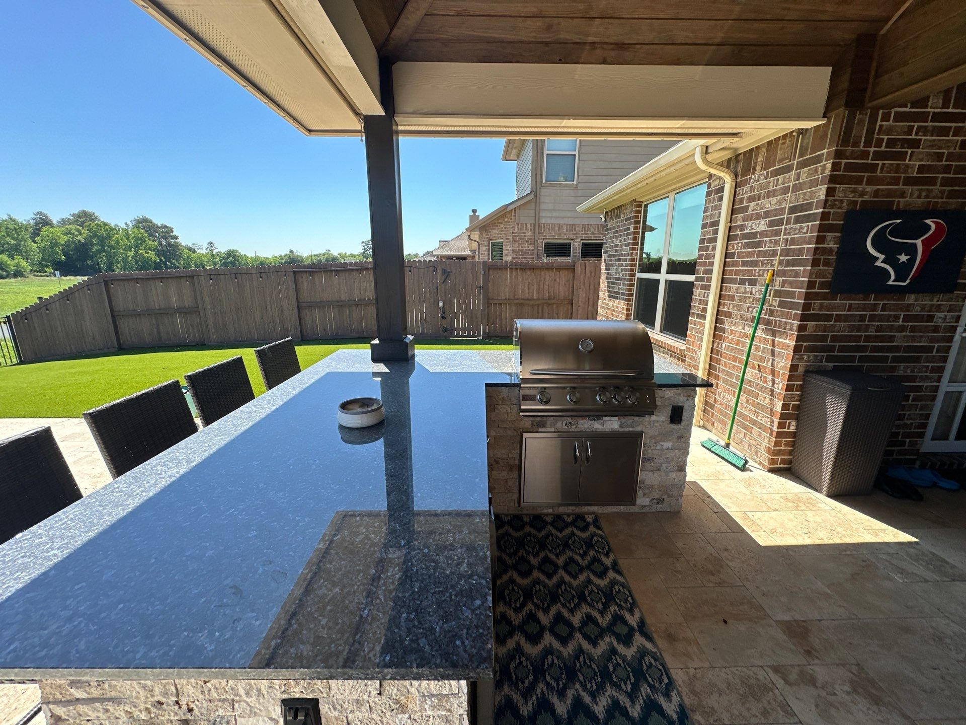 Kitchen Remodel and Outdoor Fireplace in Tomball, TX by SophAlx LLC