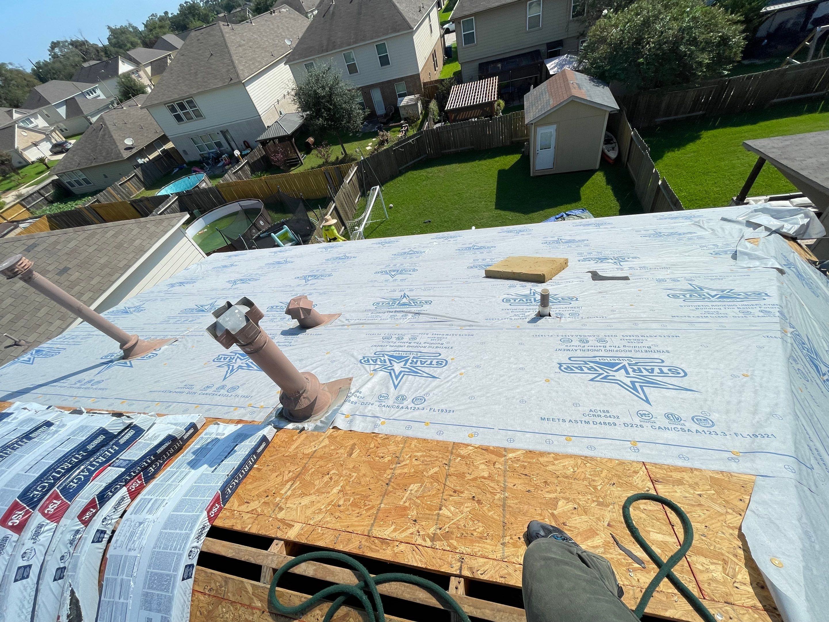 Residential Roofing Installation using Tamko Heritage® Series Rustic Black by CAP Roofing and Construction LLC