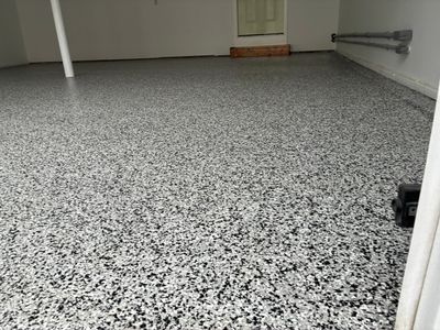 Beautiful Concrete Floor Coating in Domino