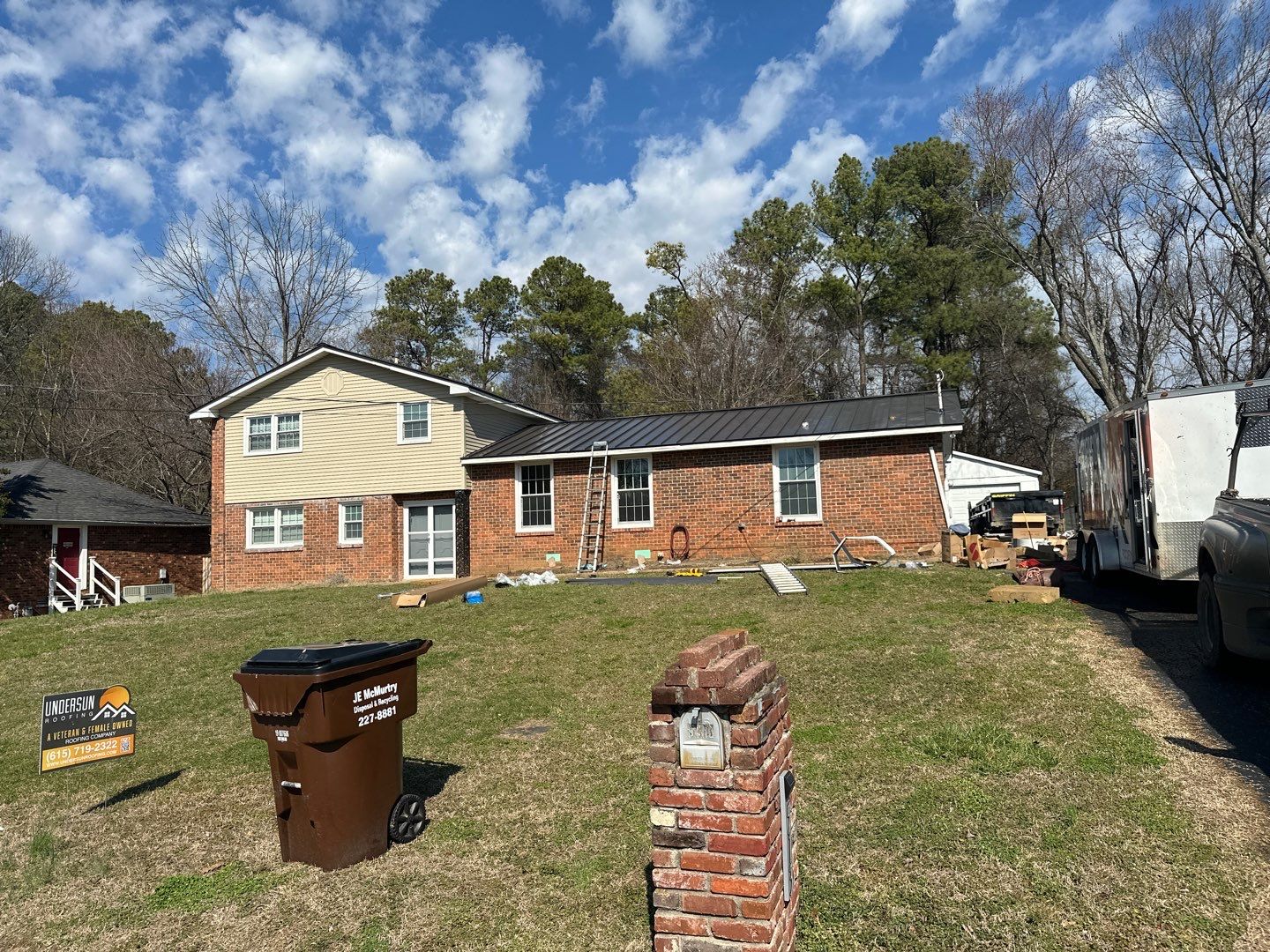 Residential Roofing Installation using Standing Seam Metal by Undersun Roofing 