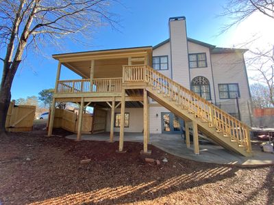 Covered Porch Addition and Custom Privacy Fence Installation in Alpharetta