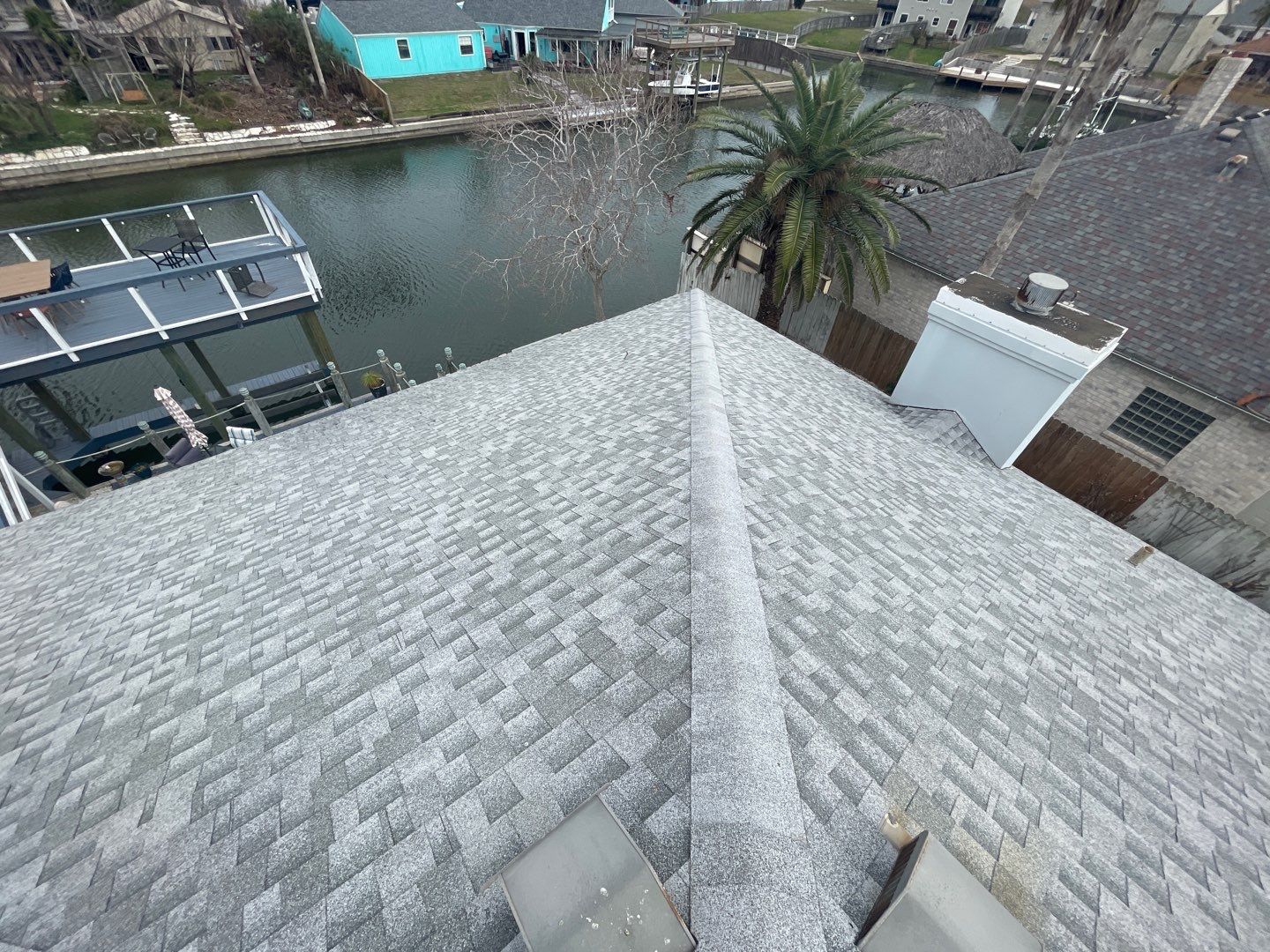 Residential Roofing Repair using Galvanized Chimney Cap & Chase by Lighthouse Roofing