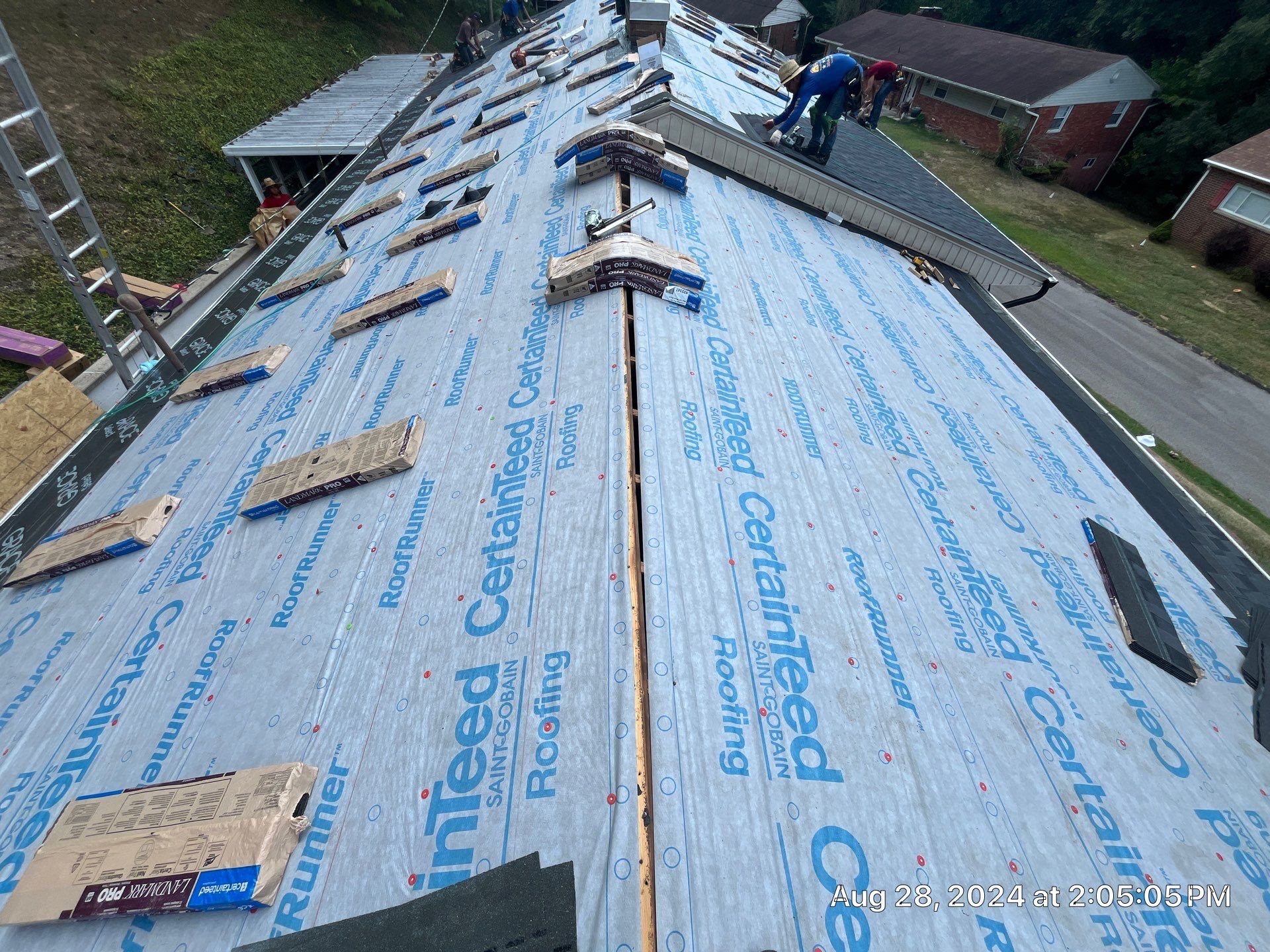 Residential Roofing Installation using Certainteed Landmark Pro Shingles by Fahey Roofing + Contracting