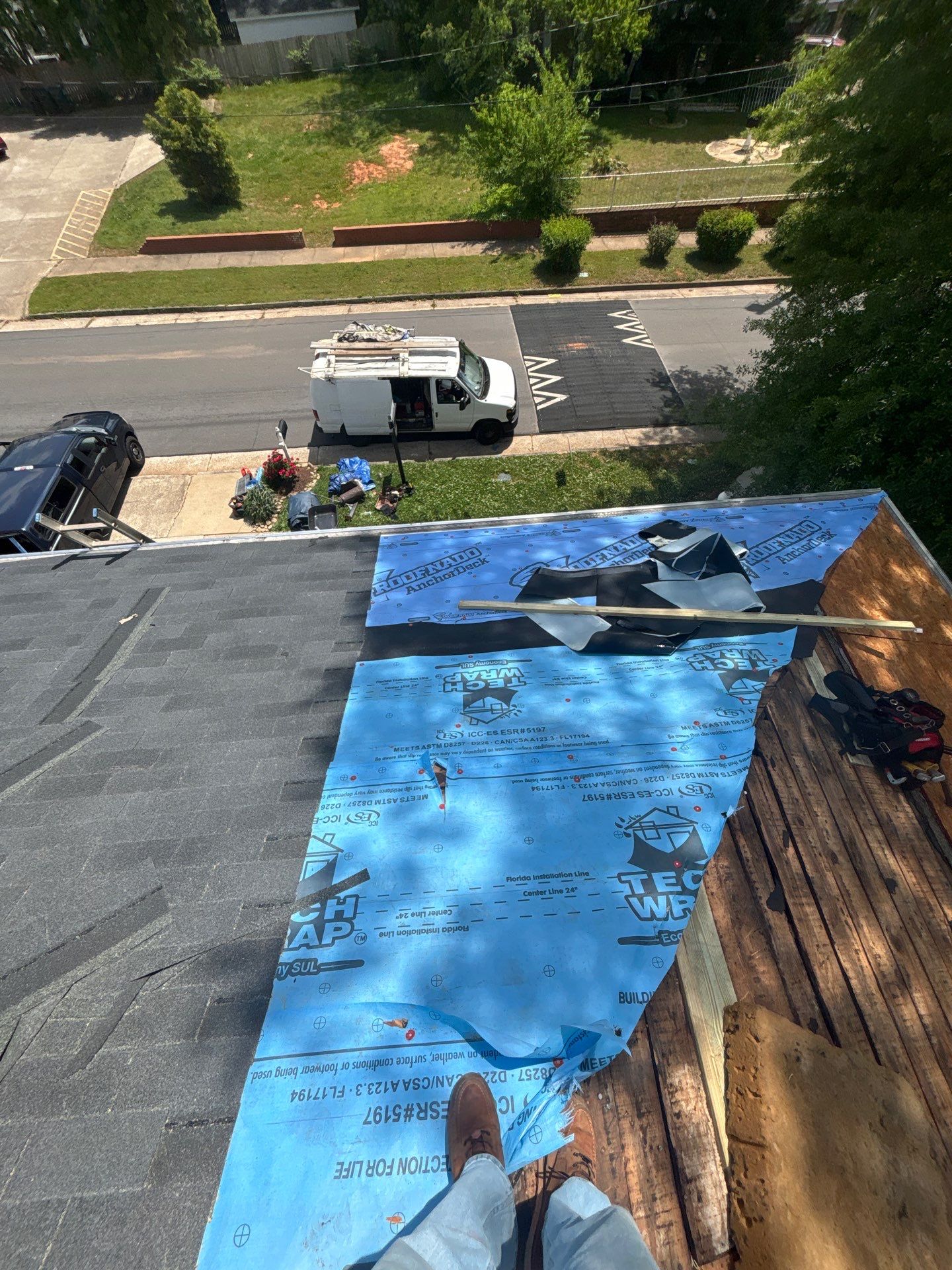 Residential Architectural Shingle Roof Installation and Decking Repair in Greenville by Roofers LLC