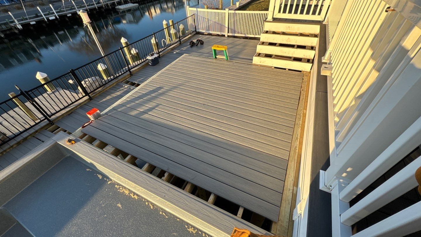 New Deck using Deckorators Venture - Color Saltwater by deck guardian