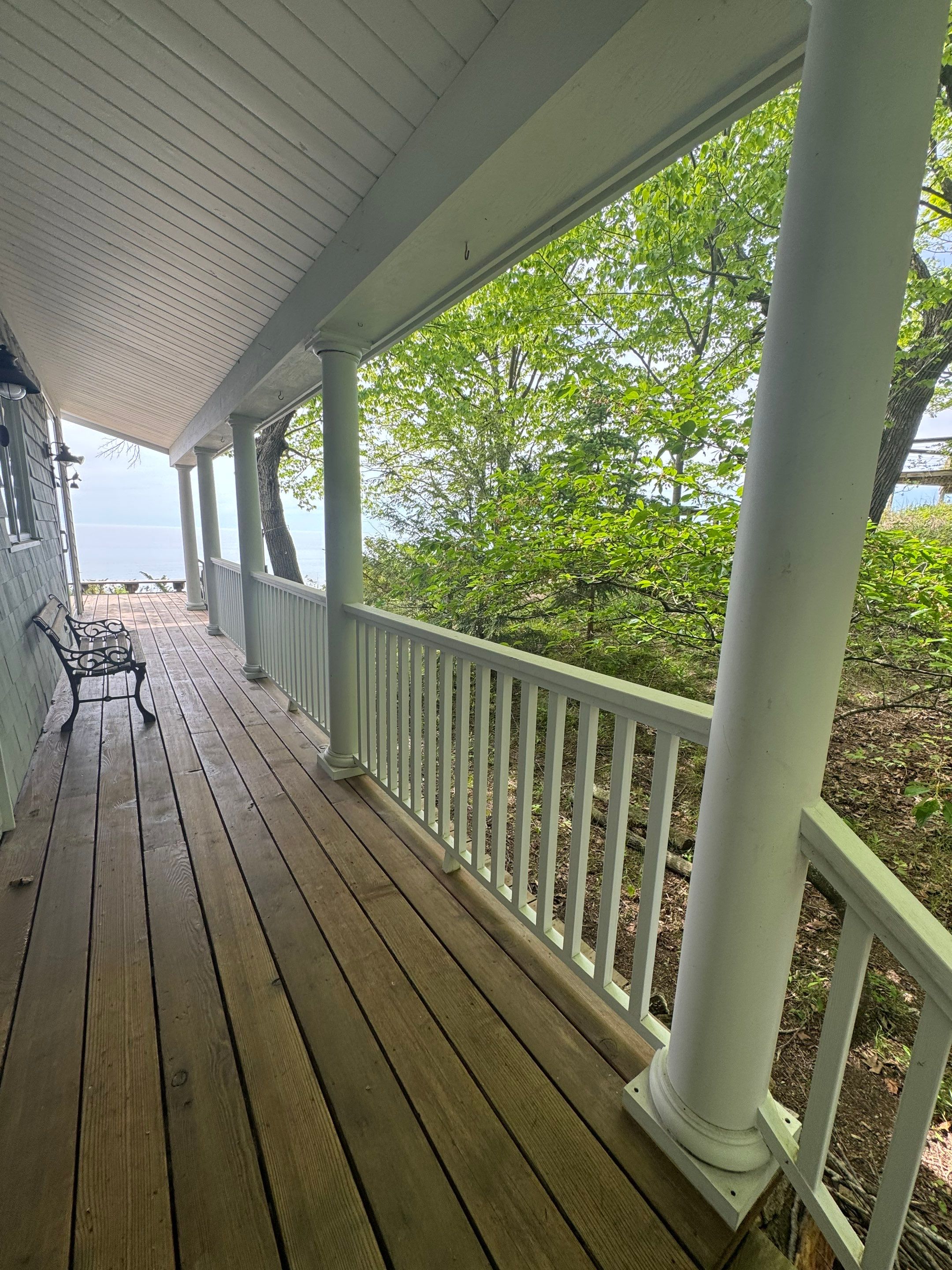 Lakefront Deck Pressure Washing, Exterior Wood Staining, and Painting in West Olive MI by Gordon Painting
