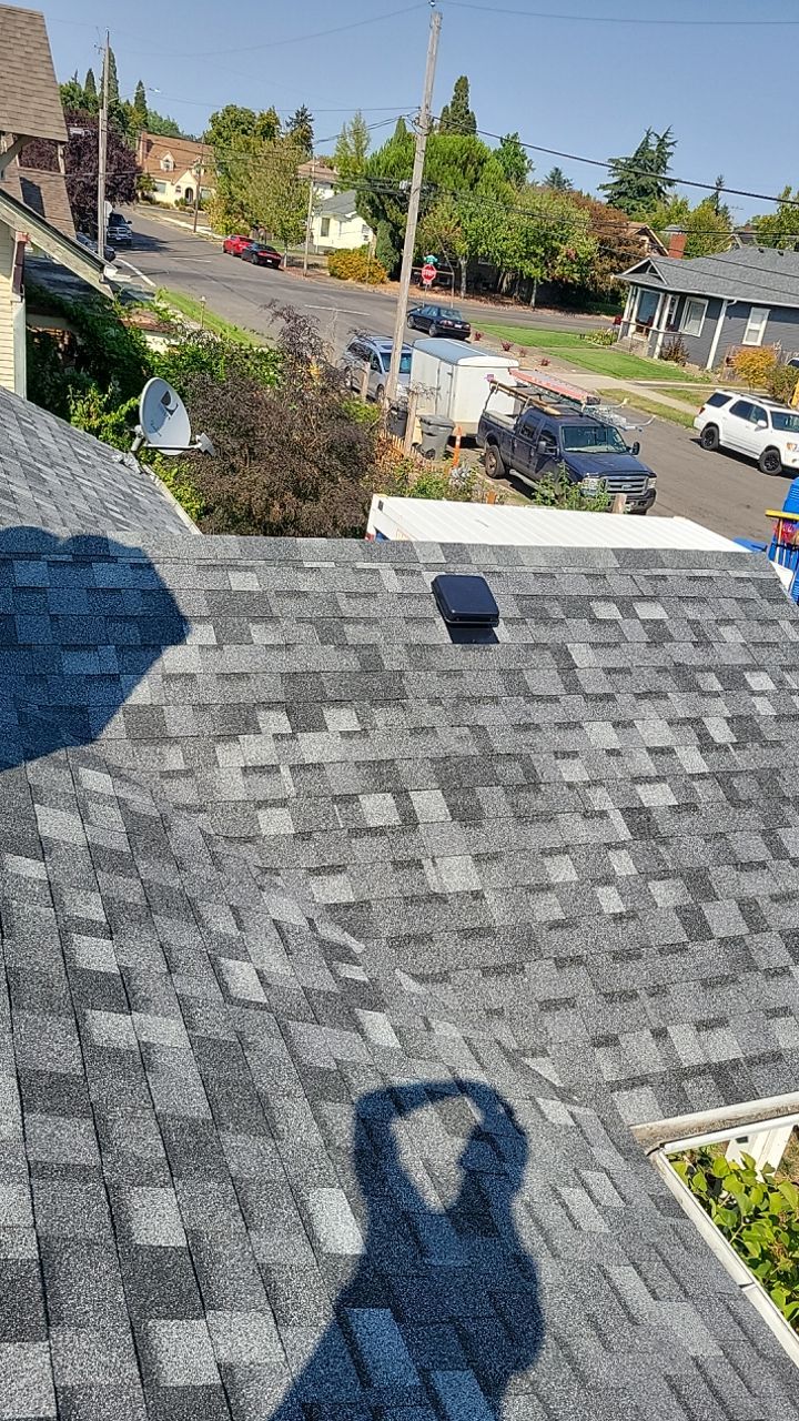 Residential Roofing Installation using IKO Dynasty (Color: Summit Grey) by Orezona Building & Roofing Company, Inc.