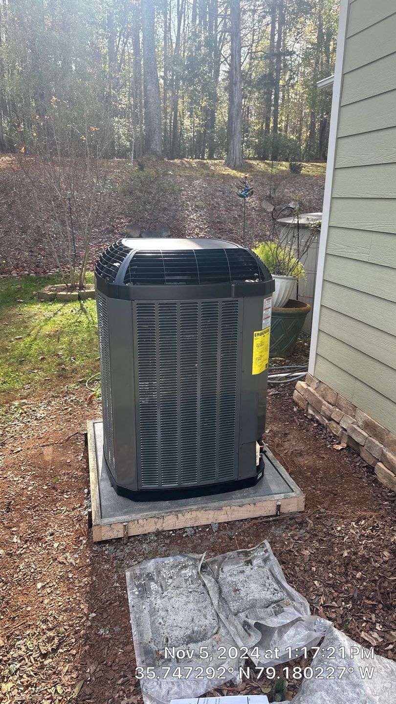 Trane XV20i Split Heat Pump Install  by Nick's Mechanical LLC.