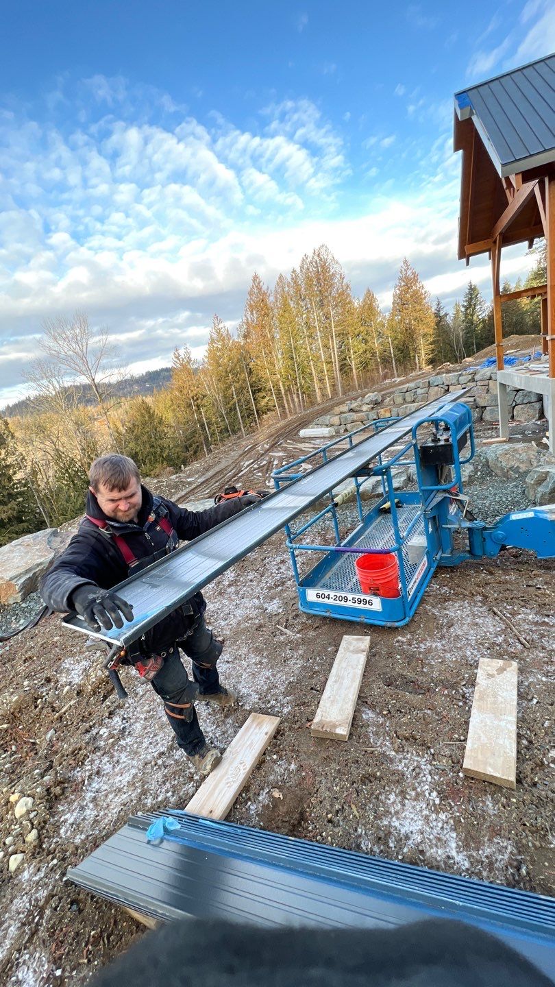 Residential Roofing Installation using 12" Prolok metal by Top Notch Roofing Inc