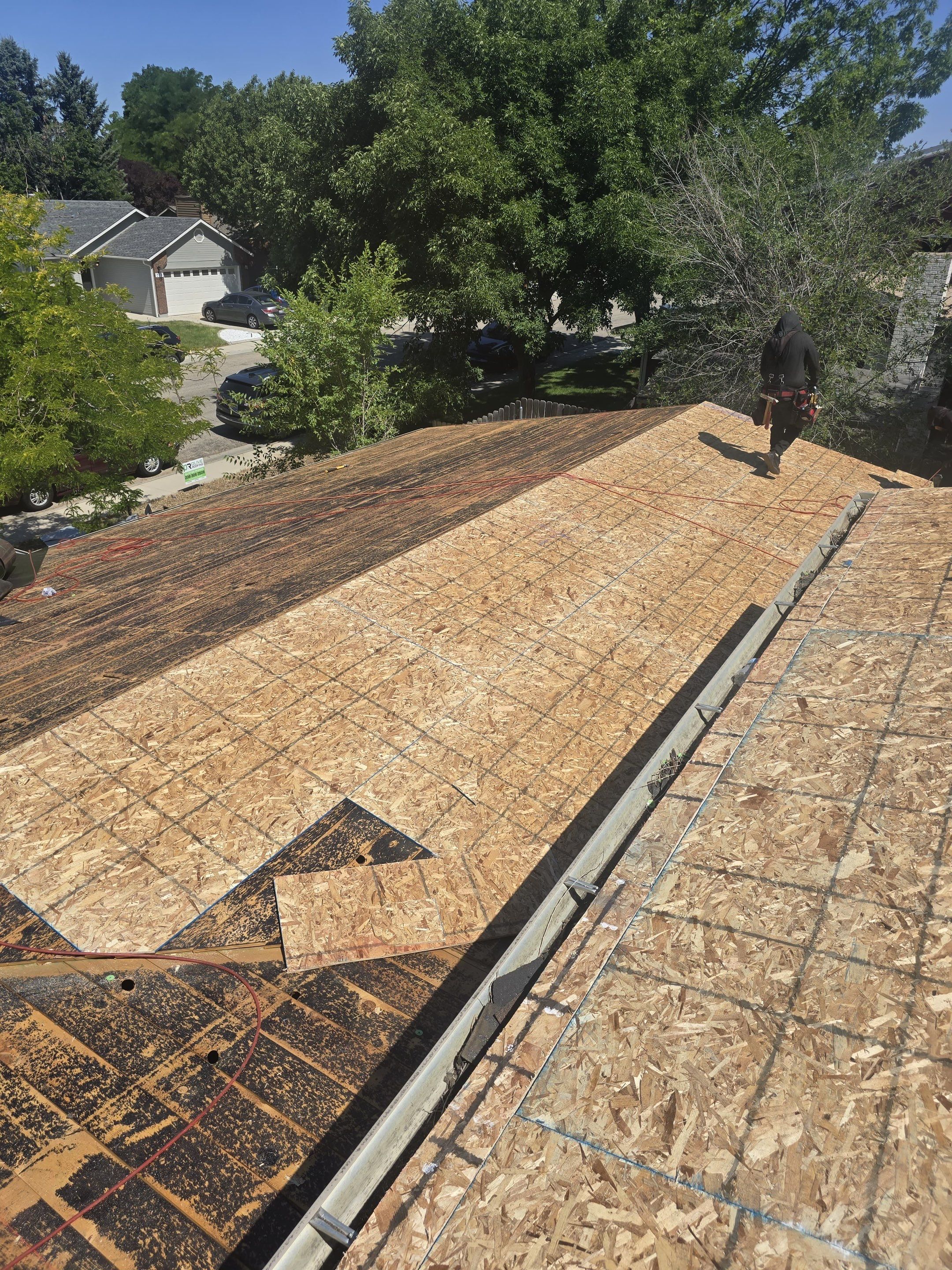 Residential Roof Replacement and OSB Decking Installation in Boise by Olive Roofing