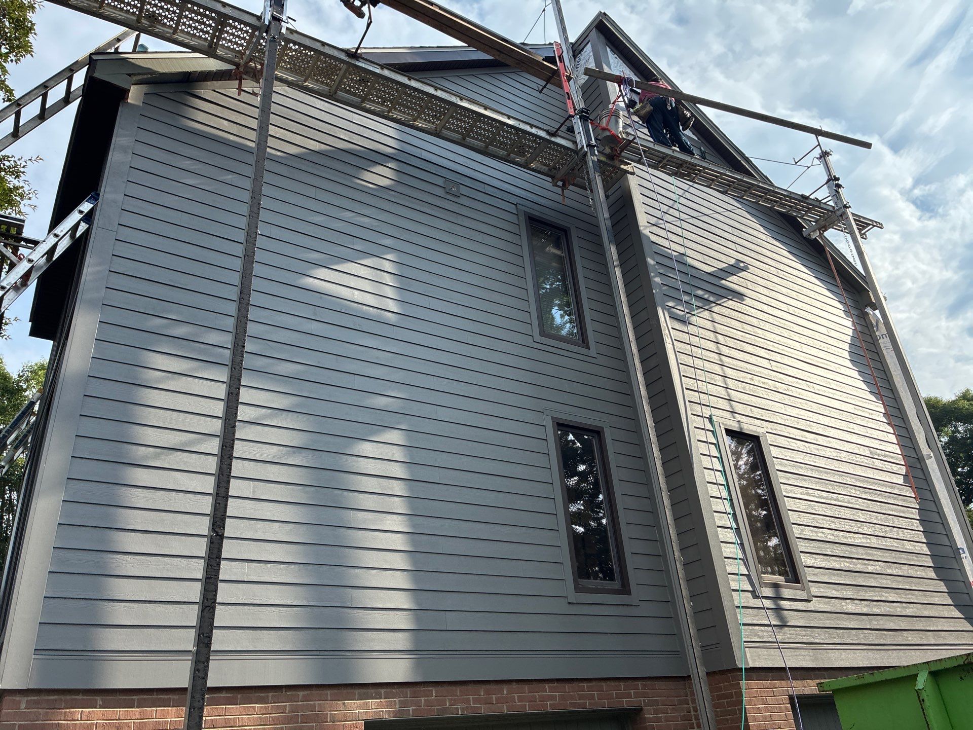 James Hardie Lap & Board and Batten in Aged Pewter at Allison Park by Ideal Siding Pittsburgh