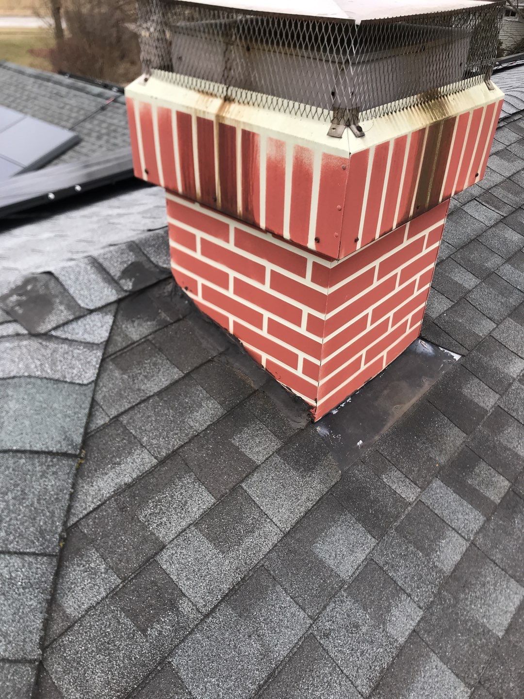 Metal chimney housing replacement by Pro Home Services Inc