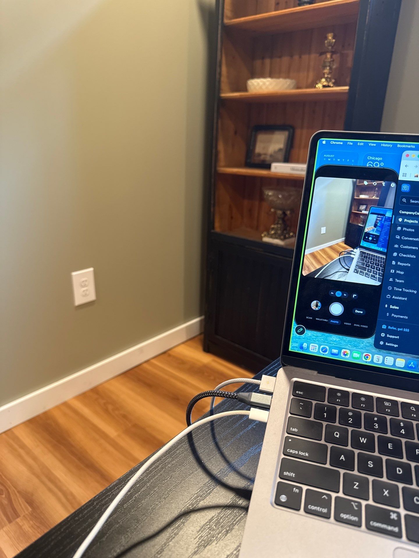 Home Office Electrical Outlet Replacement and Interior Updates in Lincoln by CompanyCam Sales Demo