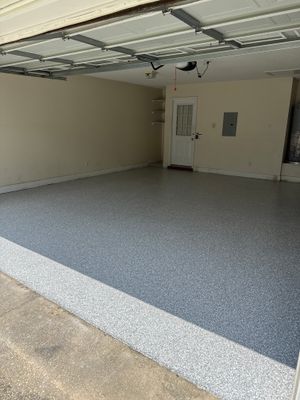 Gray Epoxy Flake Garage Floor Installation in Mobile