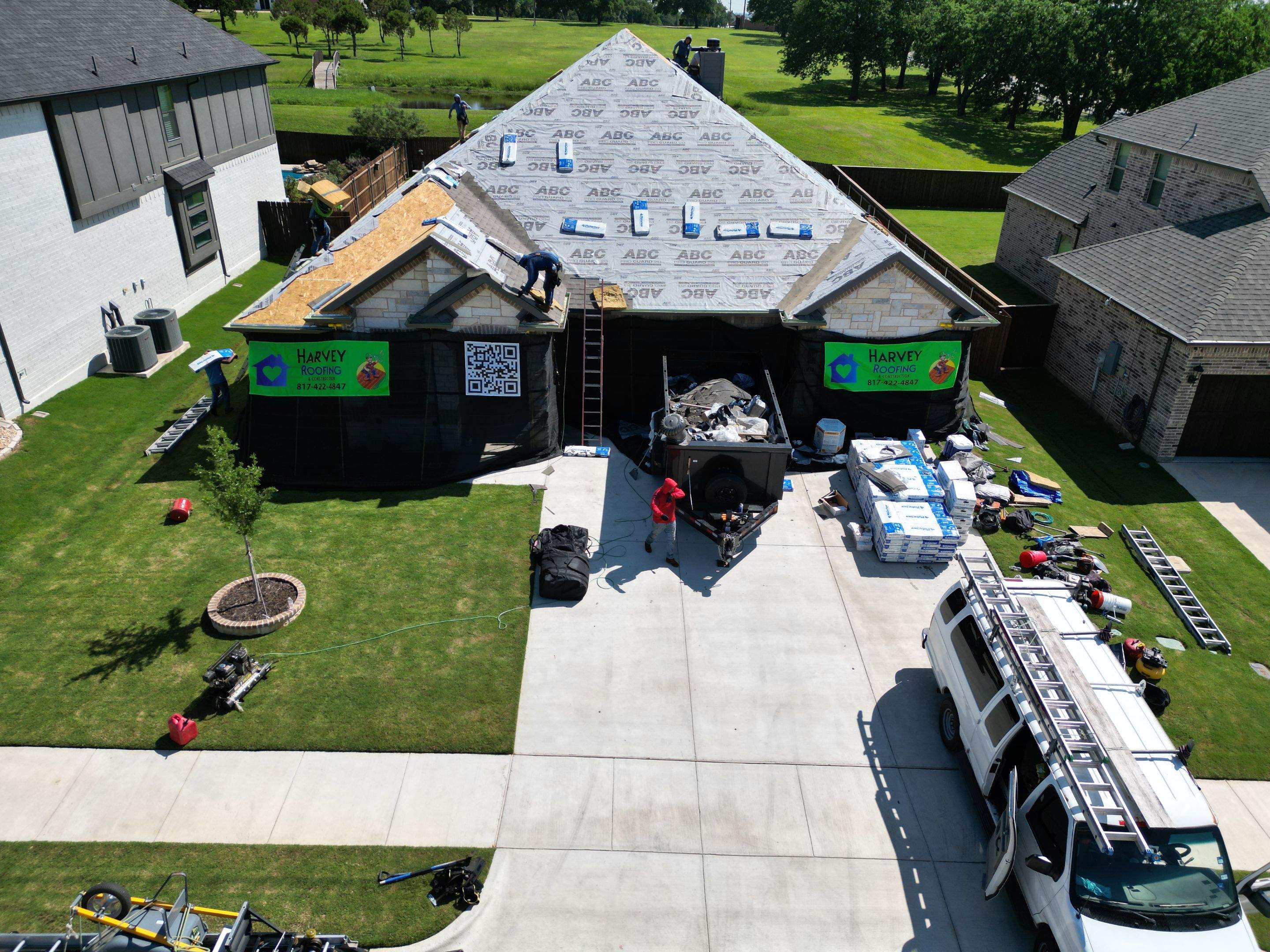 Residential Roofing Installation using Malarkey Vista AR by Harvey Roofing & Construction