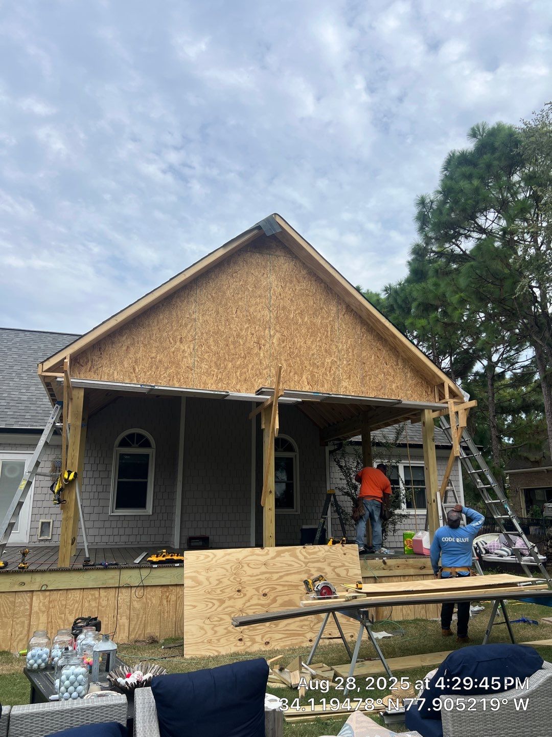Back Porch Addition in Beau Rivage by RGR Construction and Roofing, LLC