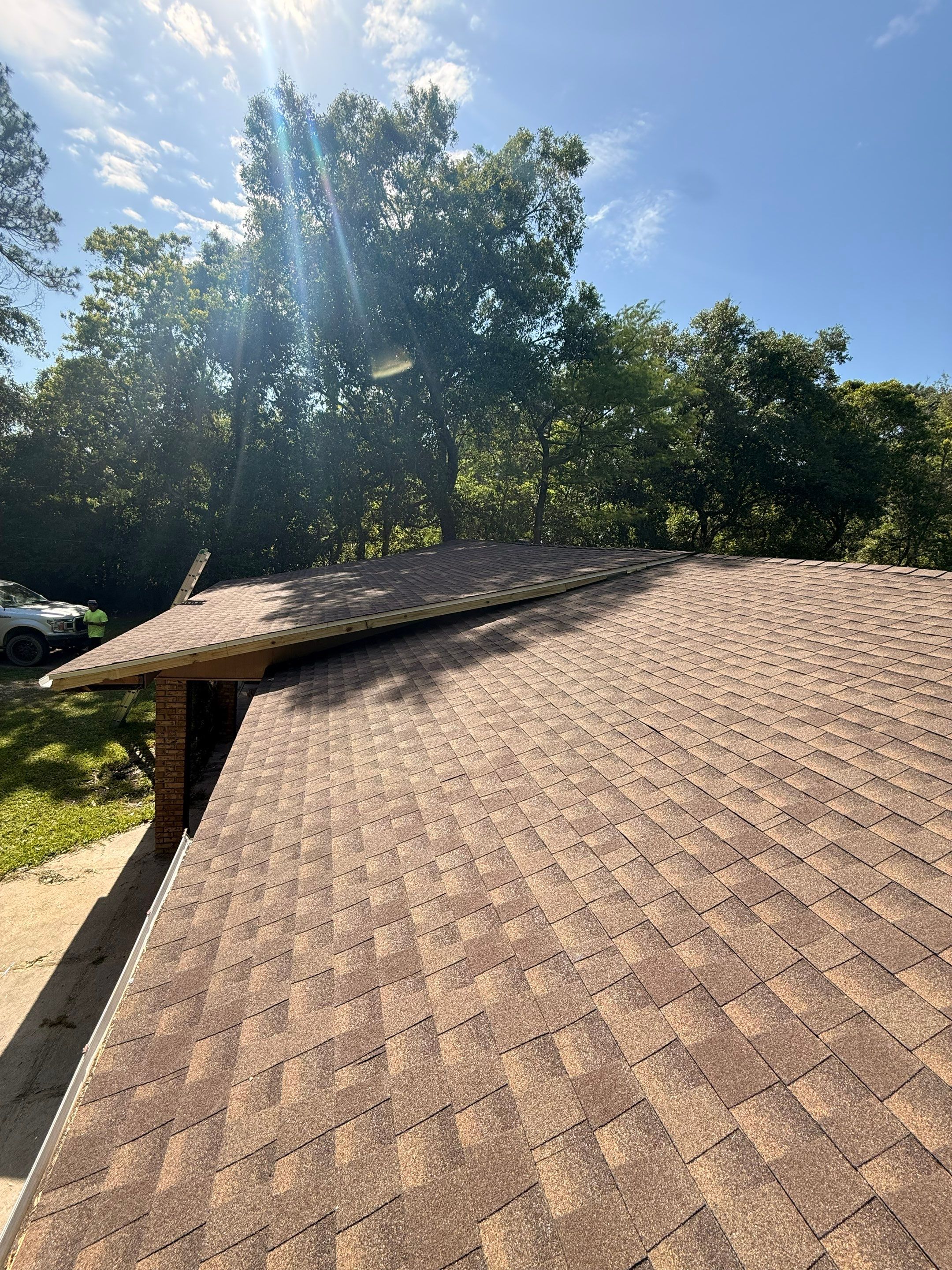 Full Residential Roof Replacement and Structural Repair in Long Beach using GAF HDZ BARKWOOD by Frontline Roofing
