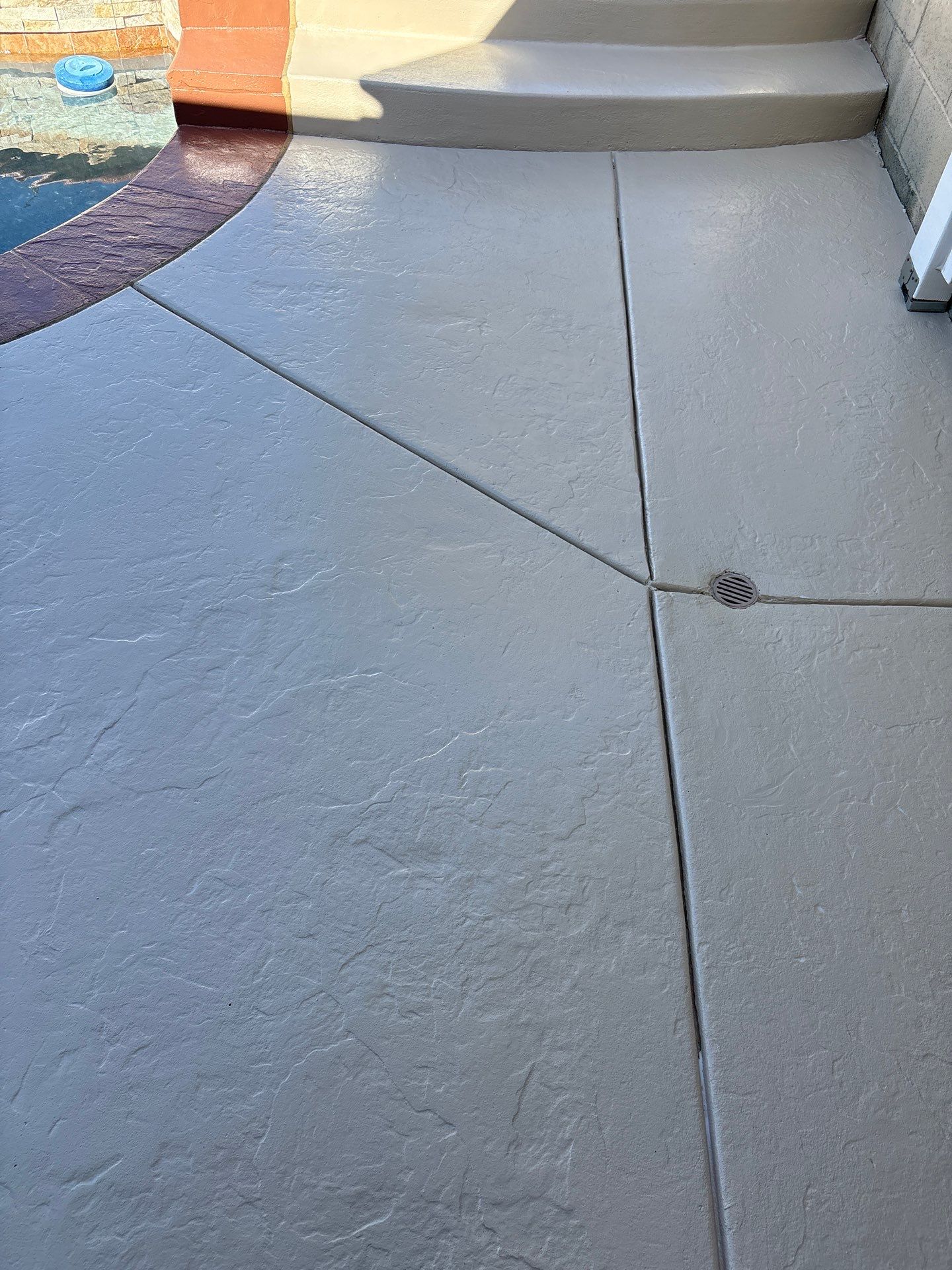 Sandblast & Staining Pool Deck In by La Power Washing Inc