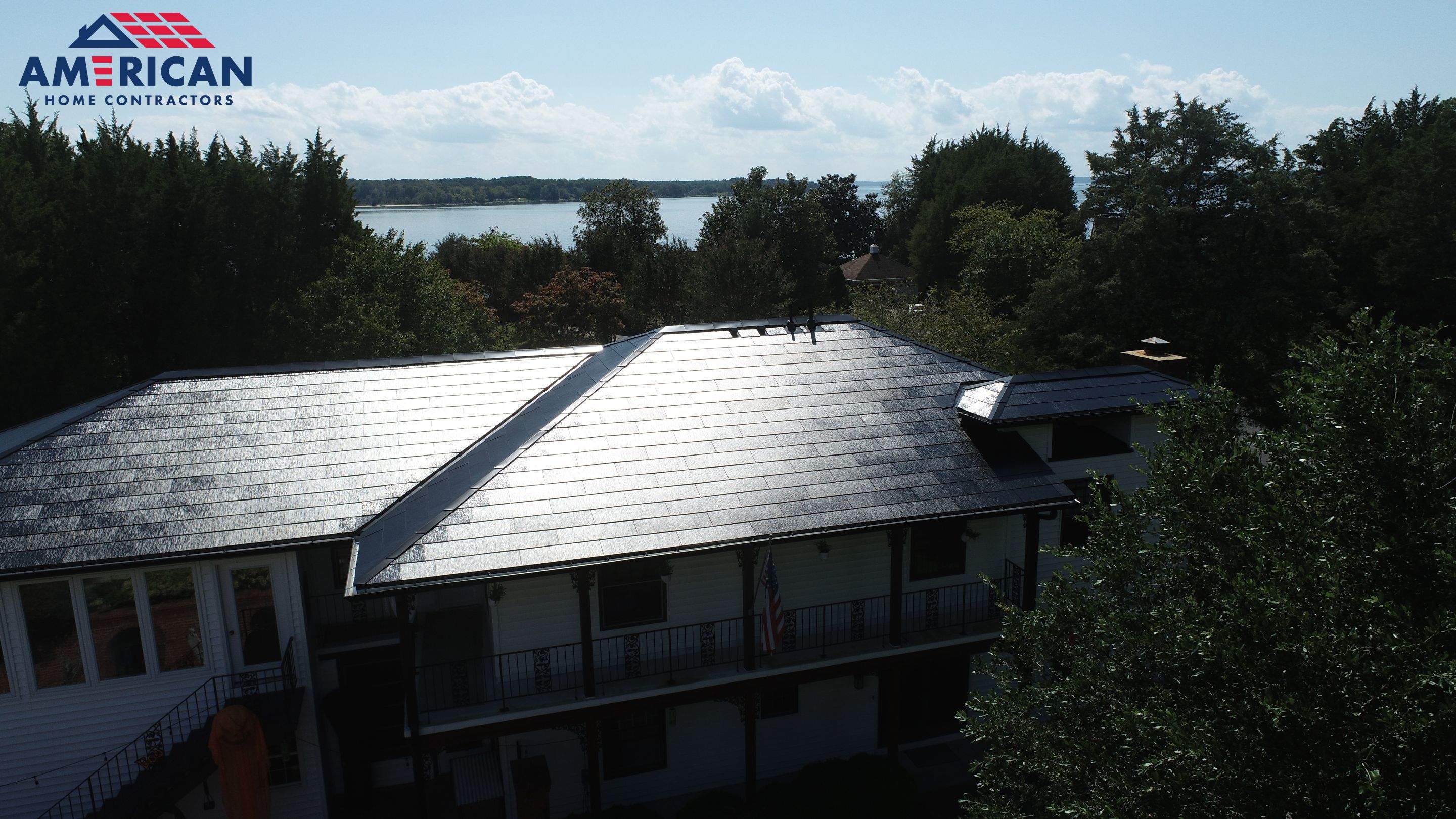 Tesla Solar Roof + Powerwall in Leonardtown, MD by American Home Contractors