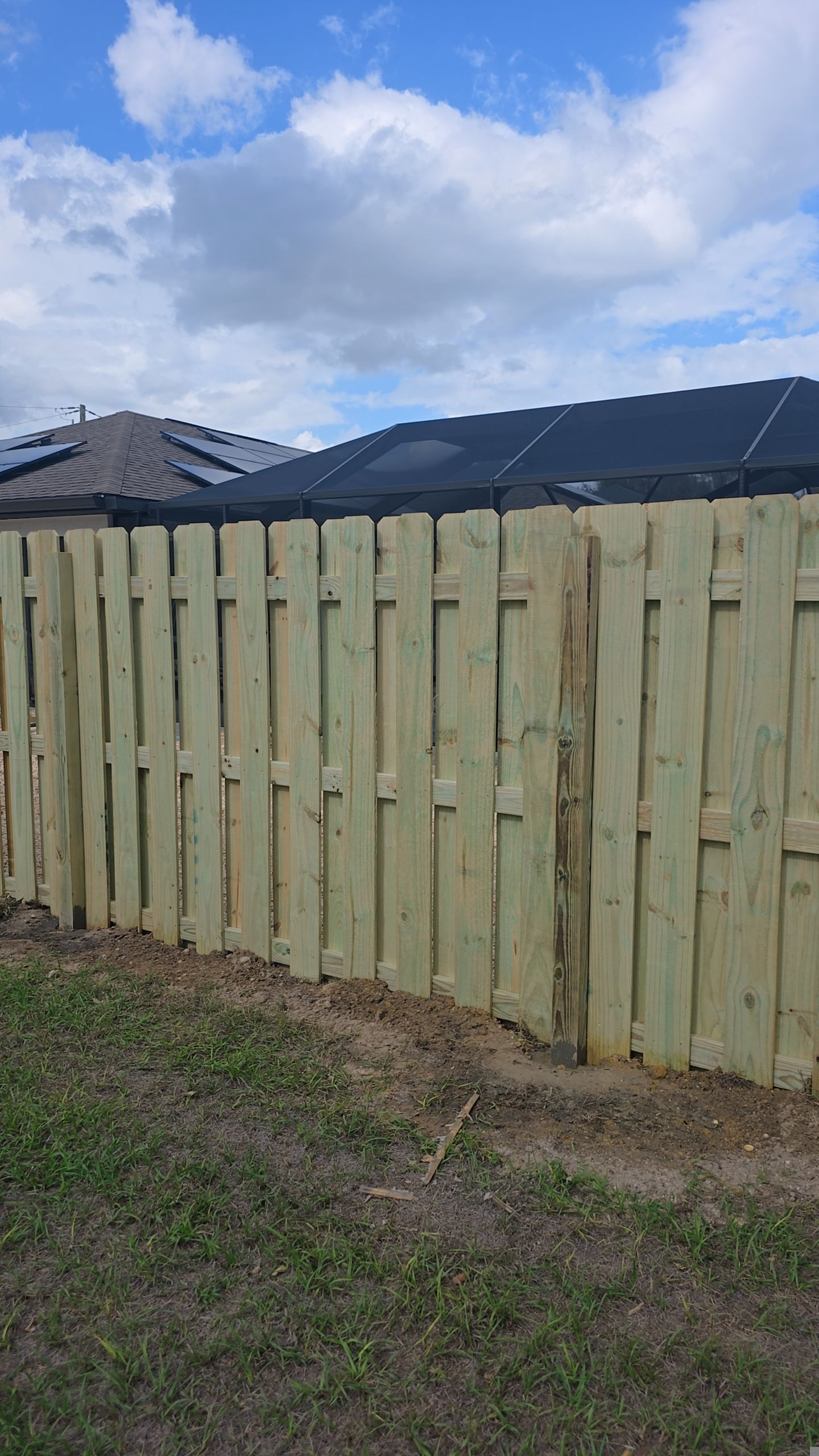 Wood Shadowbox Install in North Port by True Fence LLC