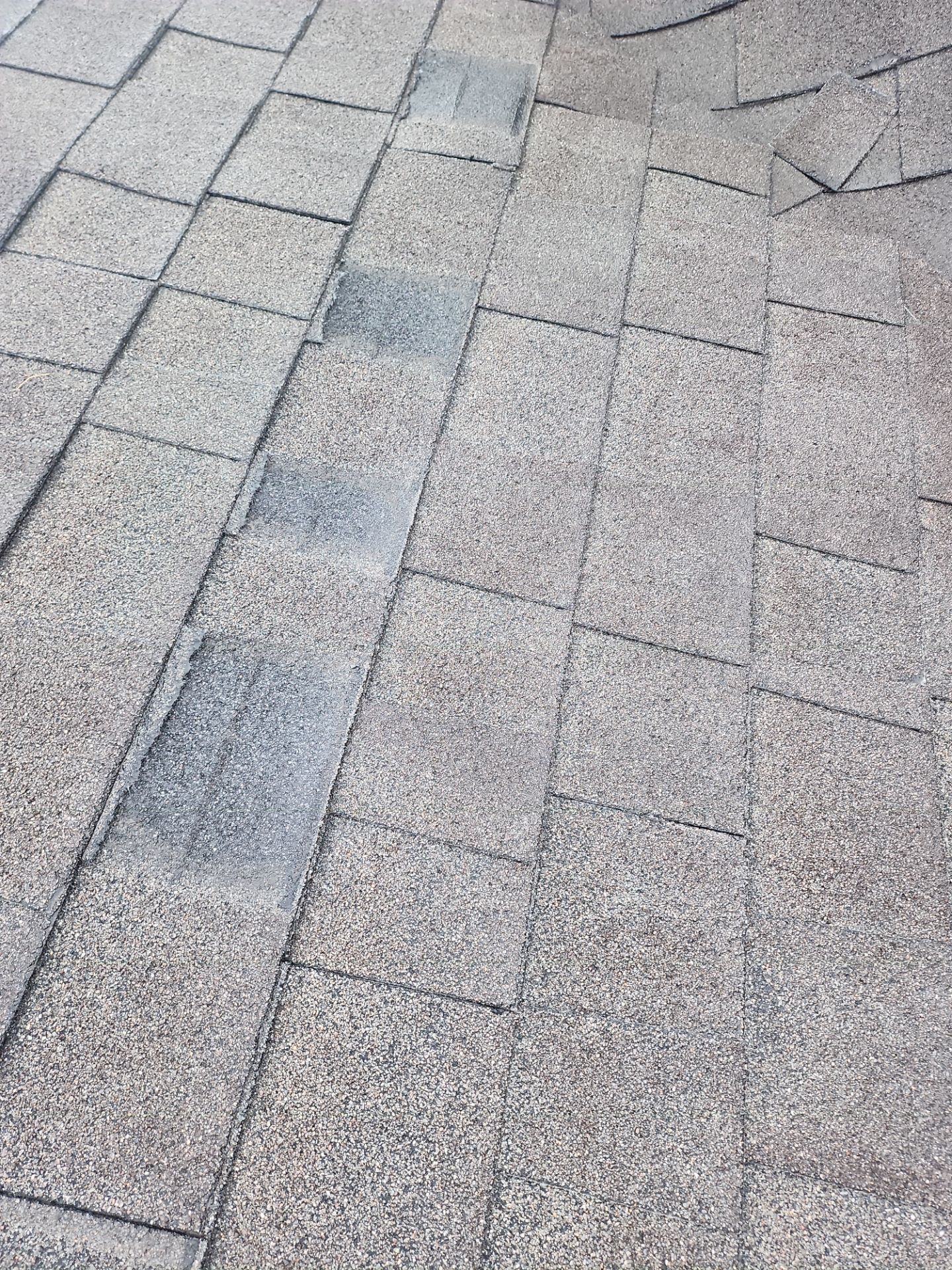 Hail Damage using Owen's Corning Duration (Lifetime) Shingles by Roof Repair Company