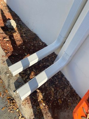 White 6-Inch Gutters with Downspouts in Bradenton FL