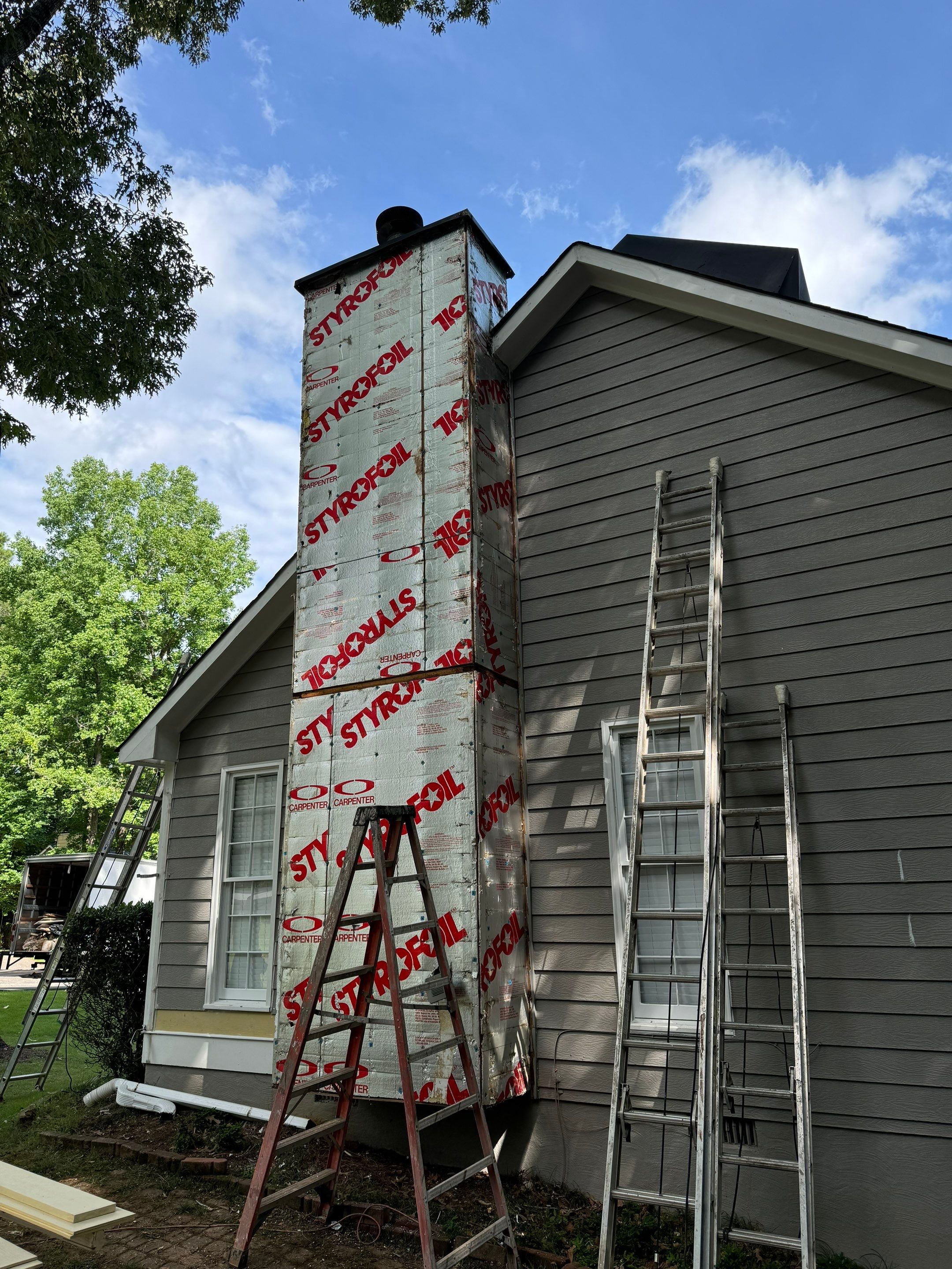 Exterior Painting and Chimney Siding Refresh in Woodstock, Georgia by Swift Home Renovations